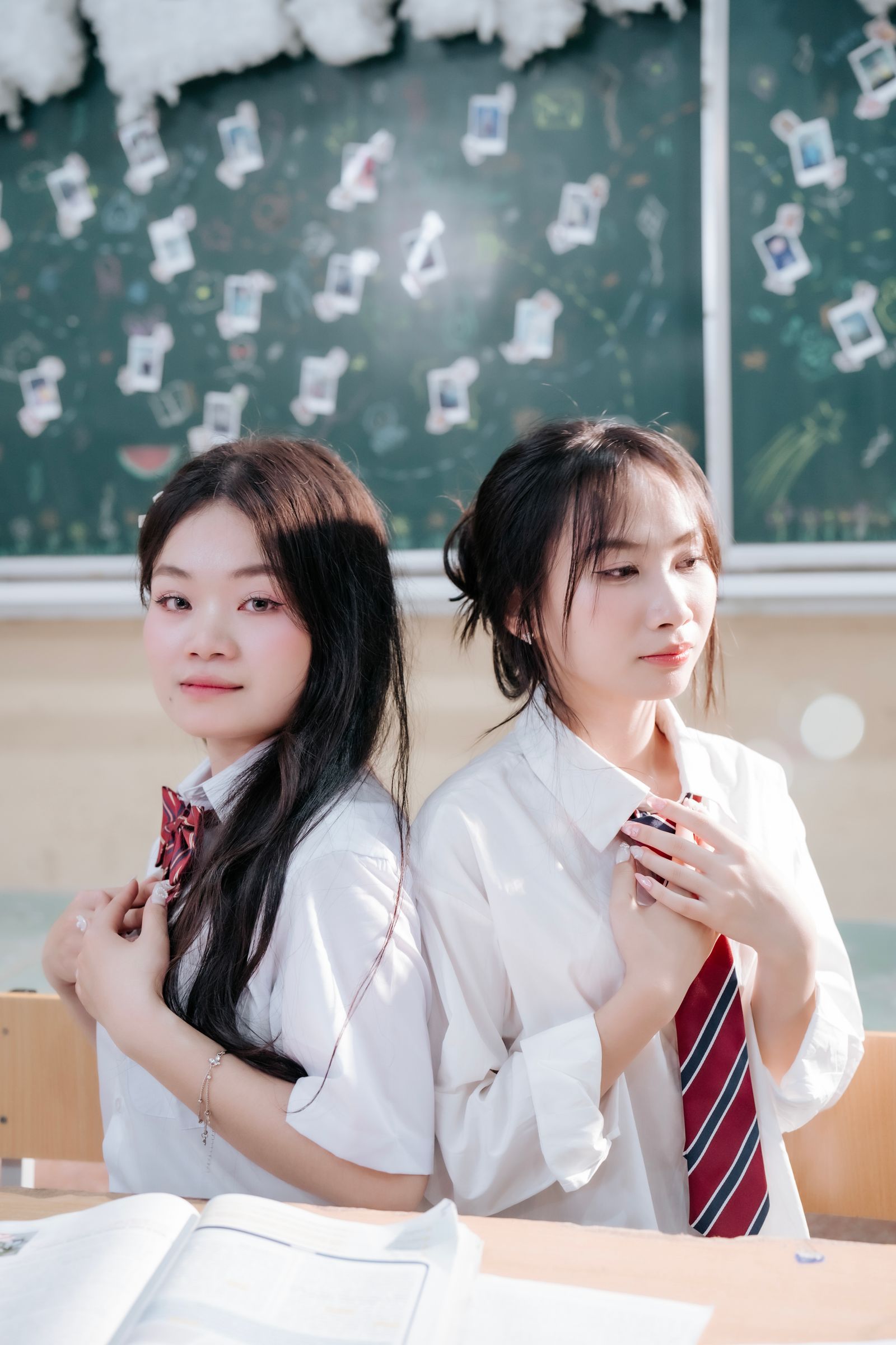High school students standing in a classroom