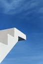 Minimalist White Structure Against Blue Sky