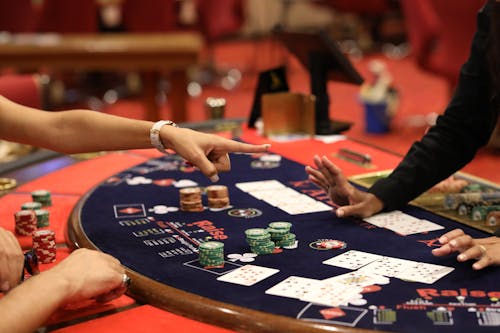 Free Person Playing Poker Stock Photo