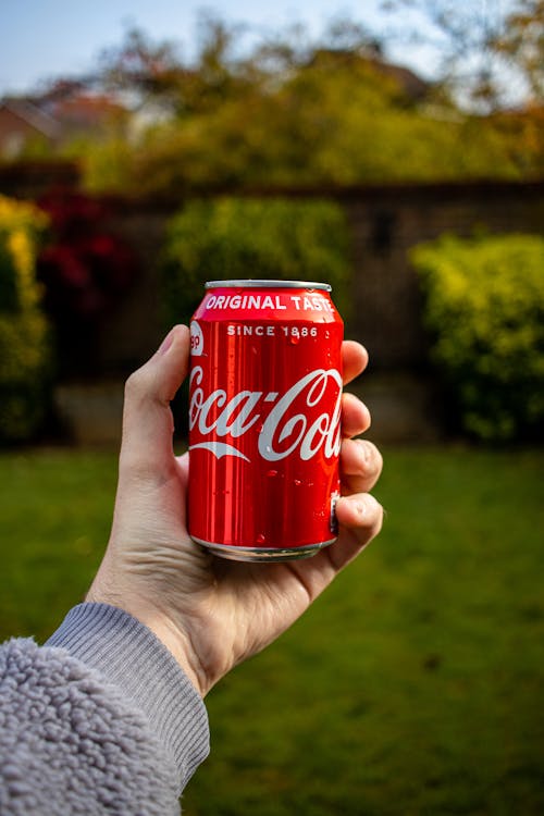 Kostenlos Person, Die Coca Cola Getränkedose Hält Stock-Foto