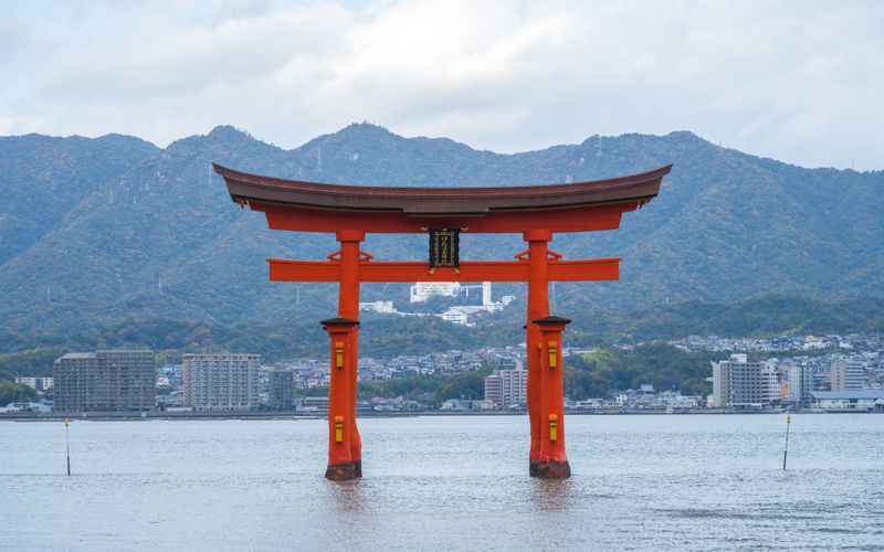 Miyajima Island Itsukushima floating torii gate sea Japan