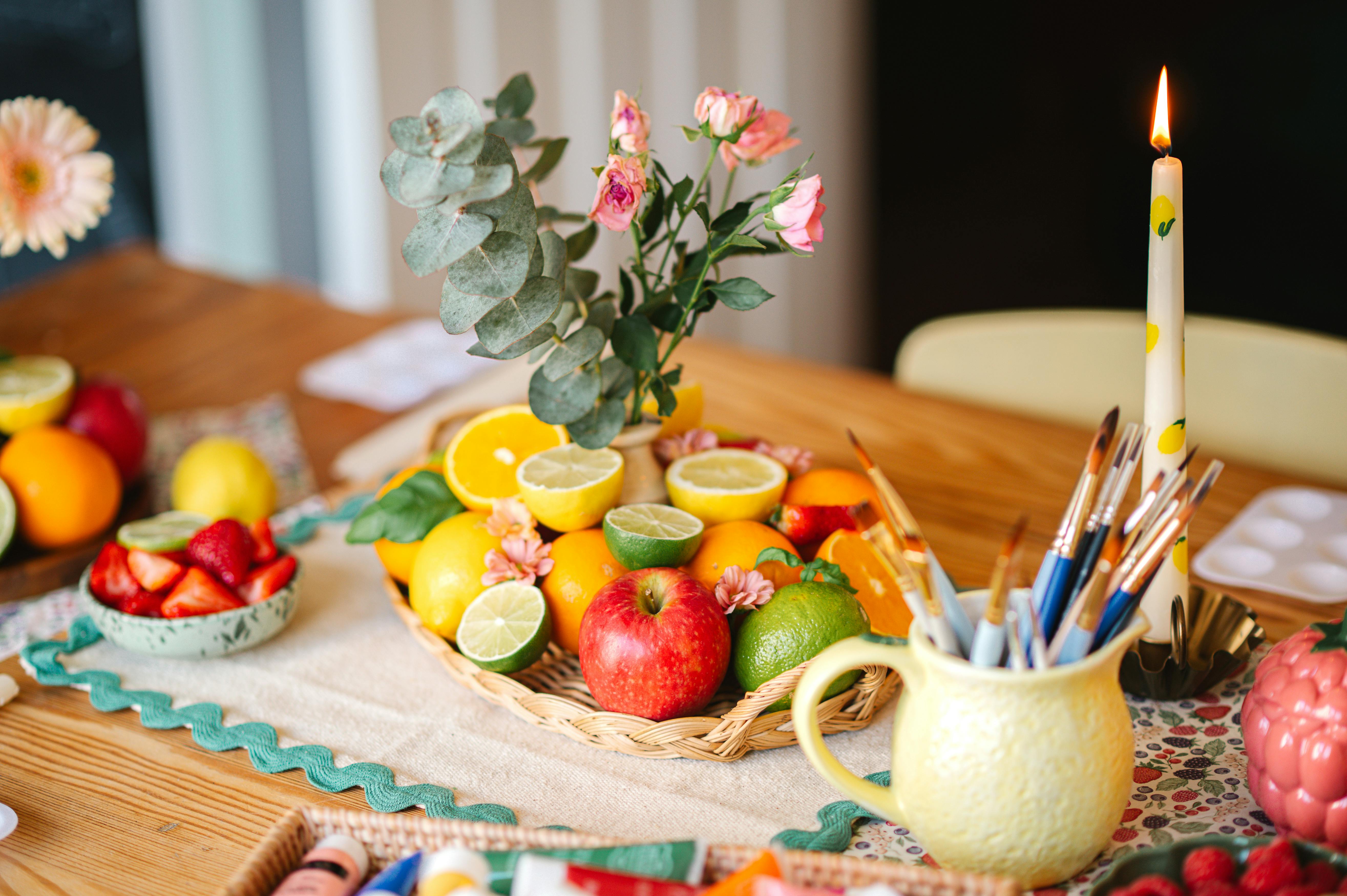 art supplies on table cozy home lifestyle photo 2