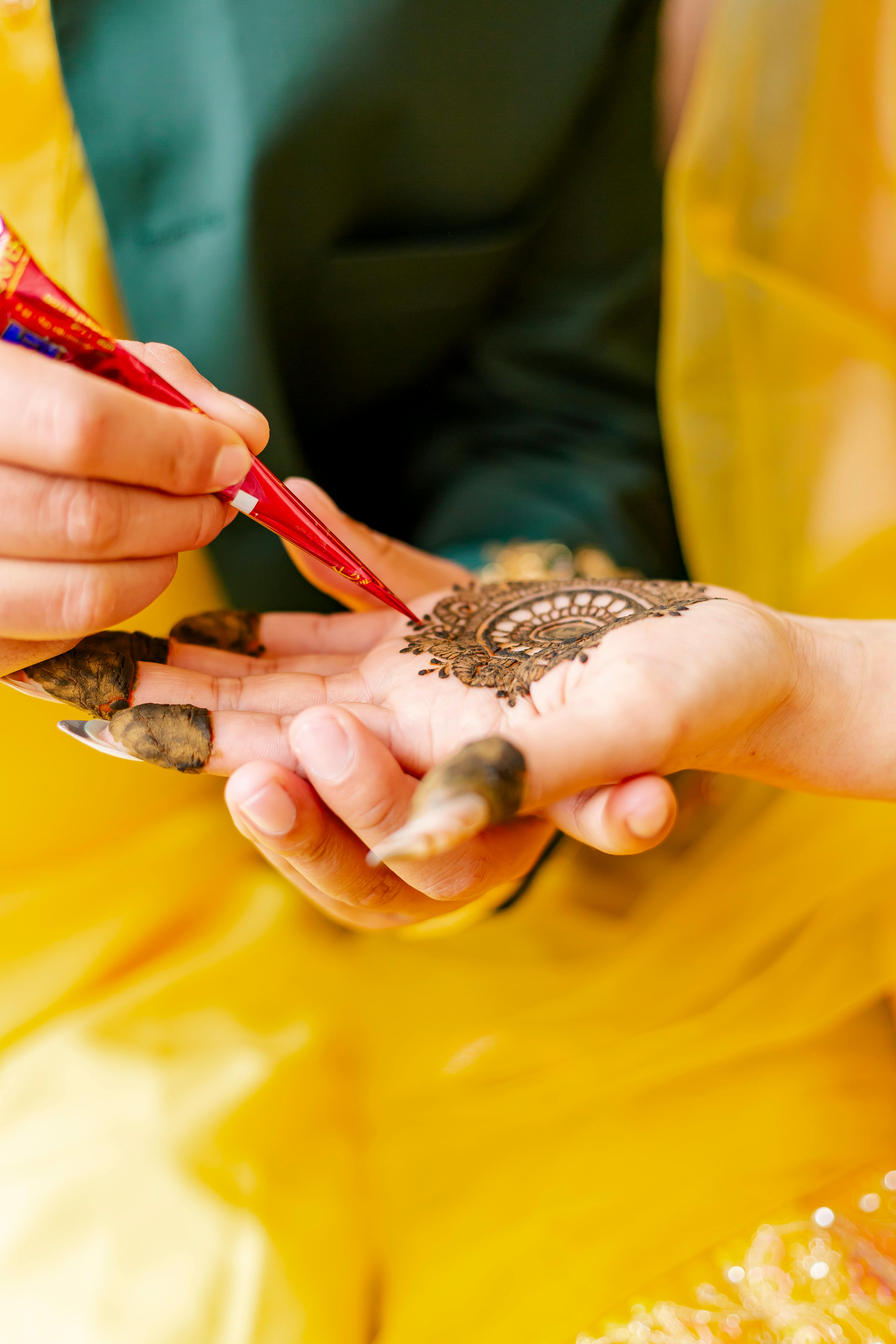 Henna artistry close-up