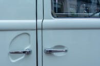Close-up of Vintage Volkswagen Car Door Handles