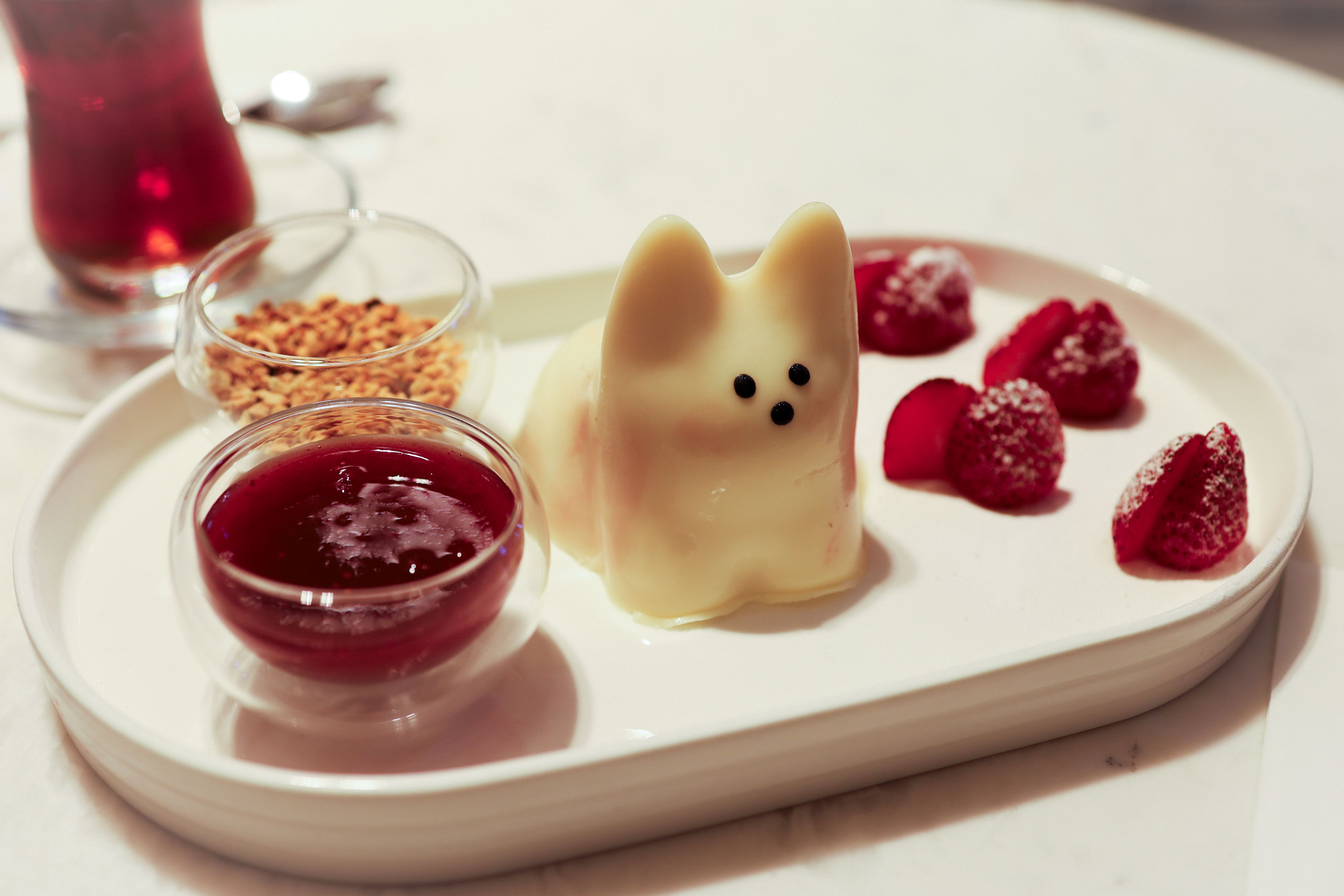 Nudake Haus Dosan basement sculptural dessert Gentle Monster brand experience Apgujeong