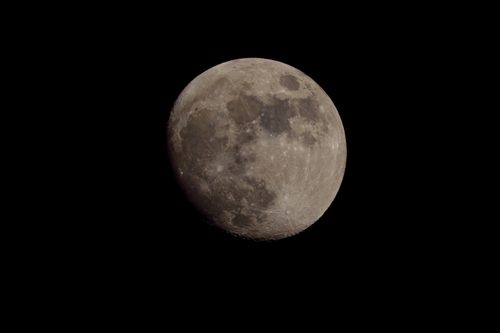 Free Close-up image of Earth's moon against a black sky, showcasing lunar details. Stock Photo