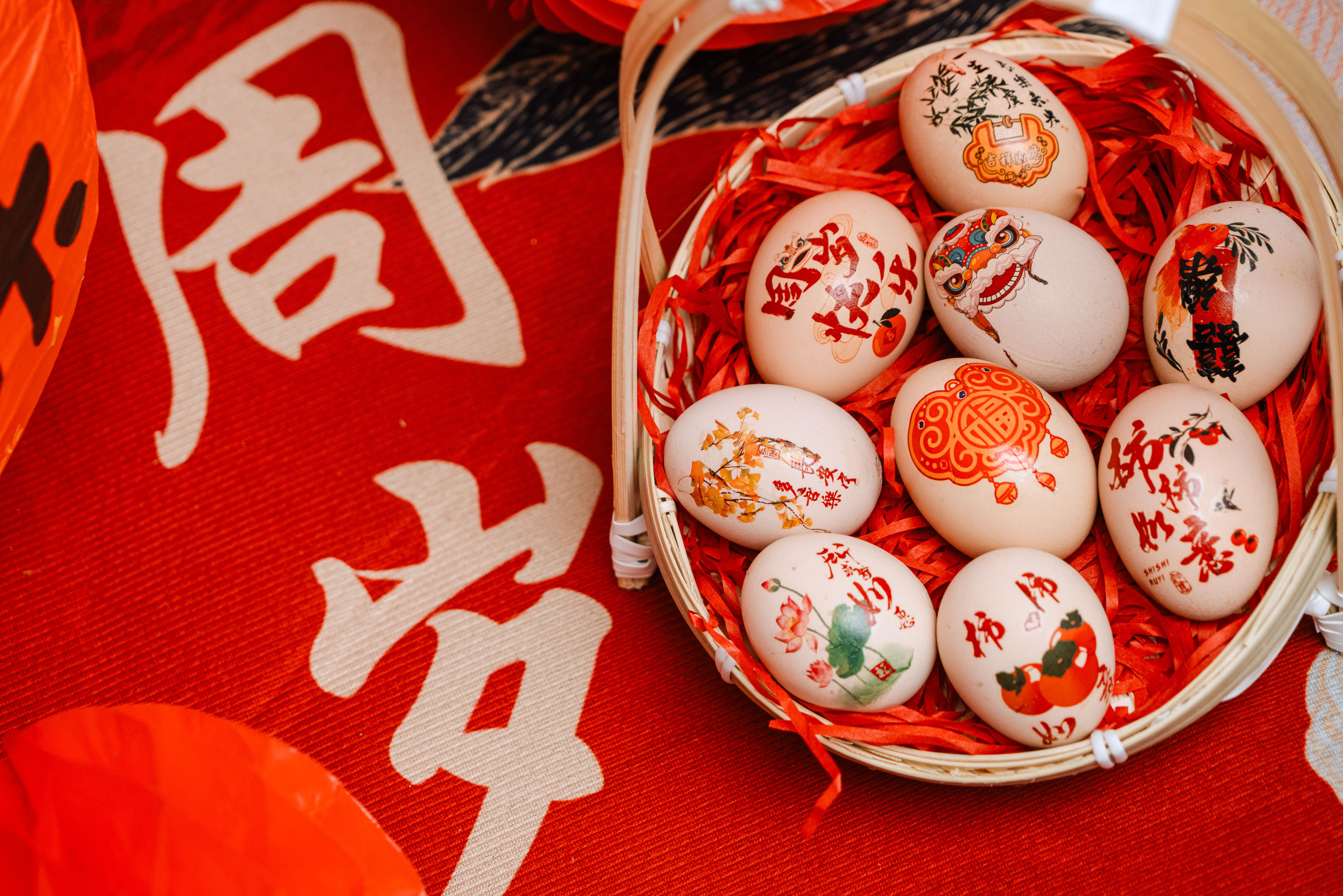 Custom hand-painted egg art
