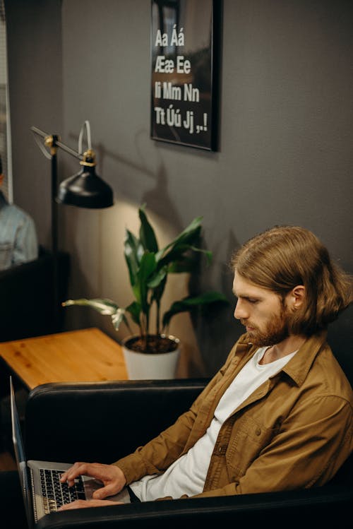 Man Using Laptop