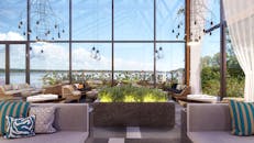 休息室内设有优雅的大玻璃窗，可俯瞰风景，是放松身心的理想选择