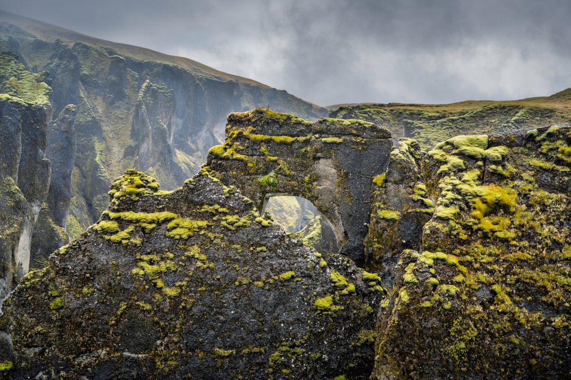 Moss Formations On Rocks Majestic Moss-Covered Rock Formations in Iceland · Free Stock Photo