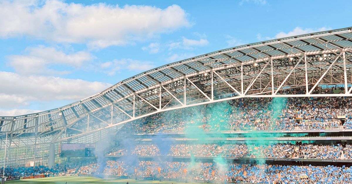 Match Day Rugby Exciting Rugby Match in Modern Stadium · Free Stock Photo