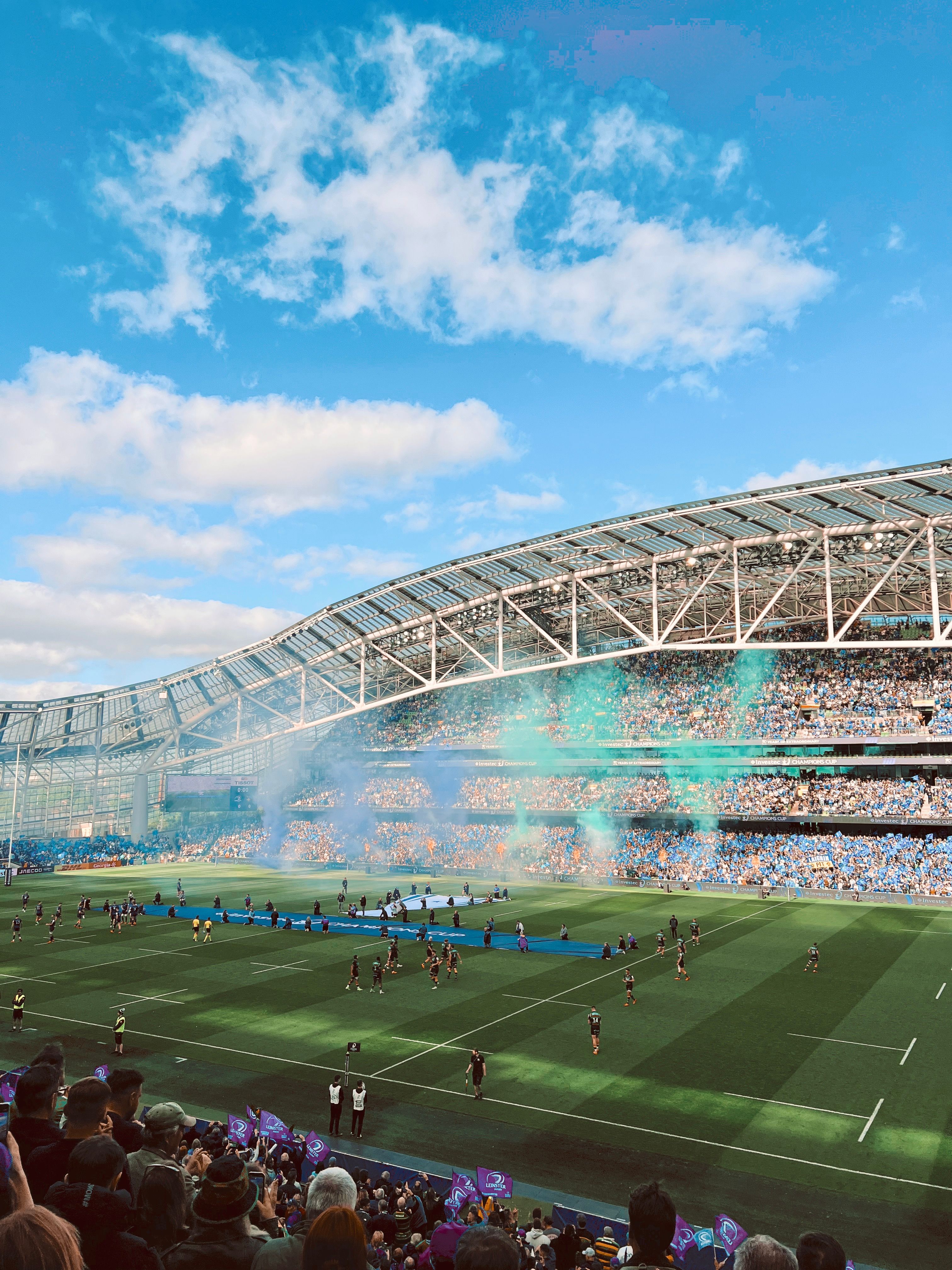 Exciting Rugby Match in Modern Stadium · Free Stock Photo