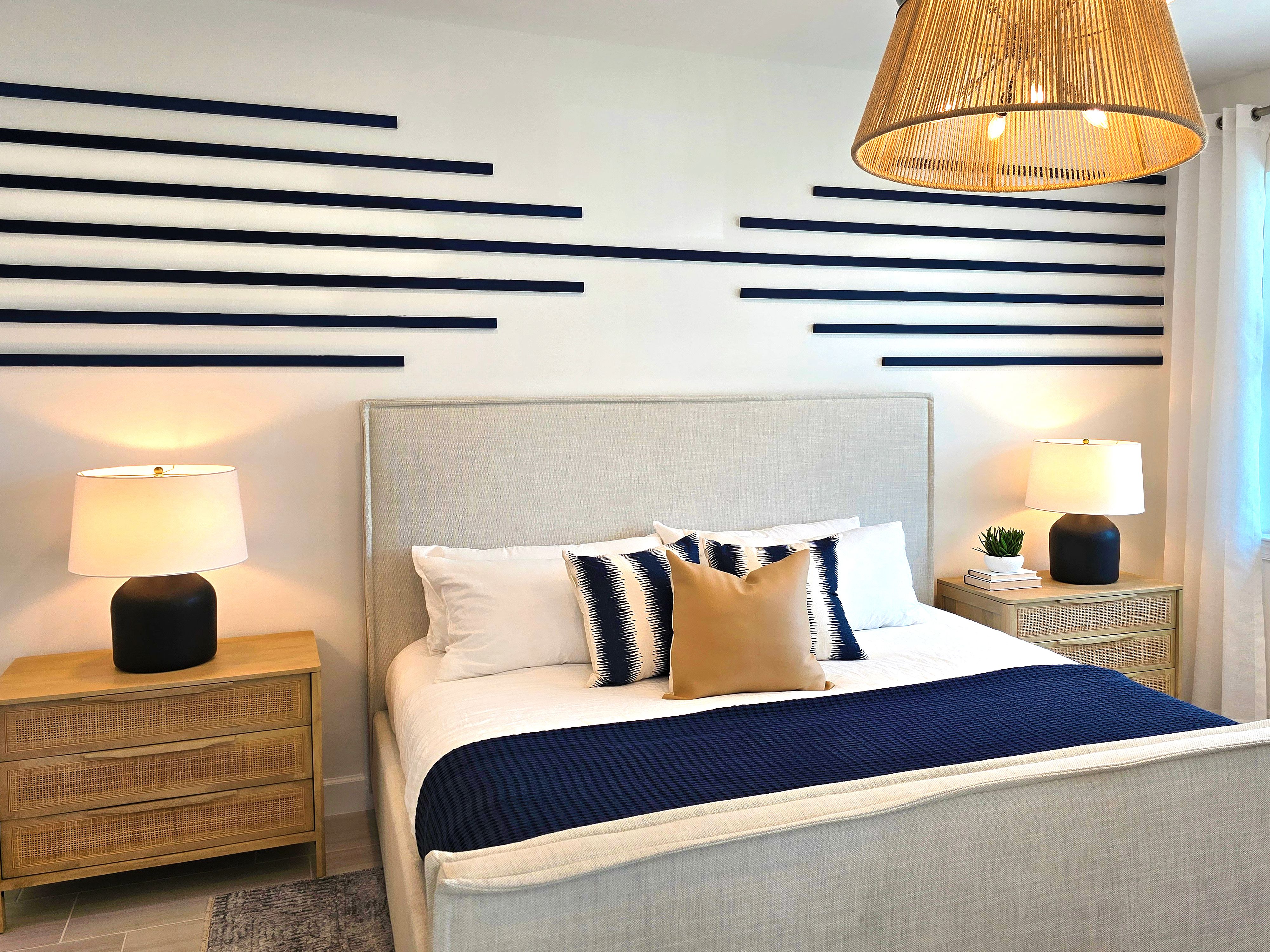 Dormitorio con muebles de líneas minimalistas