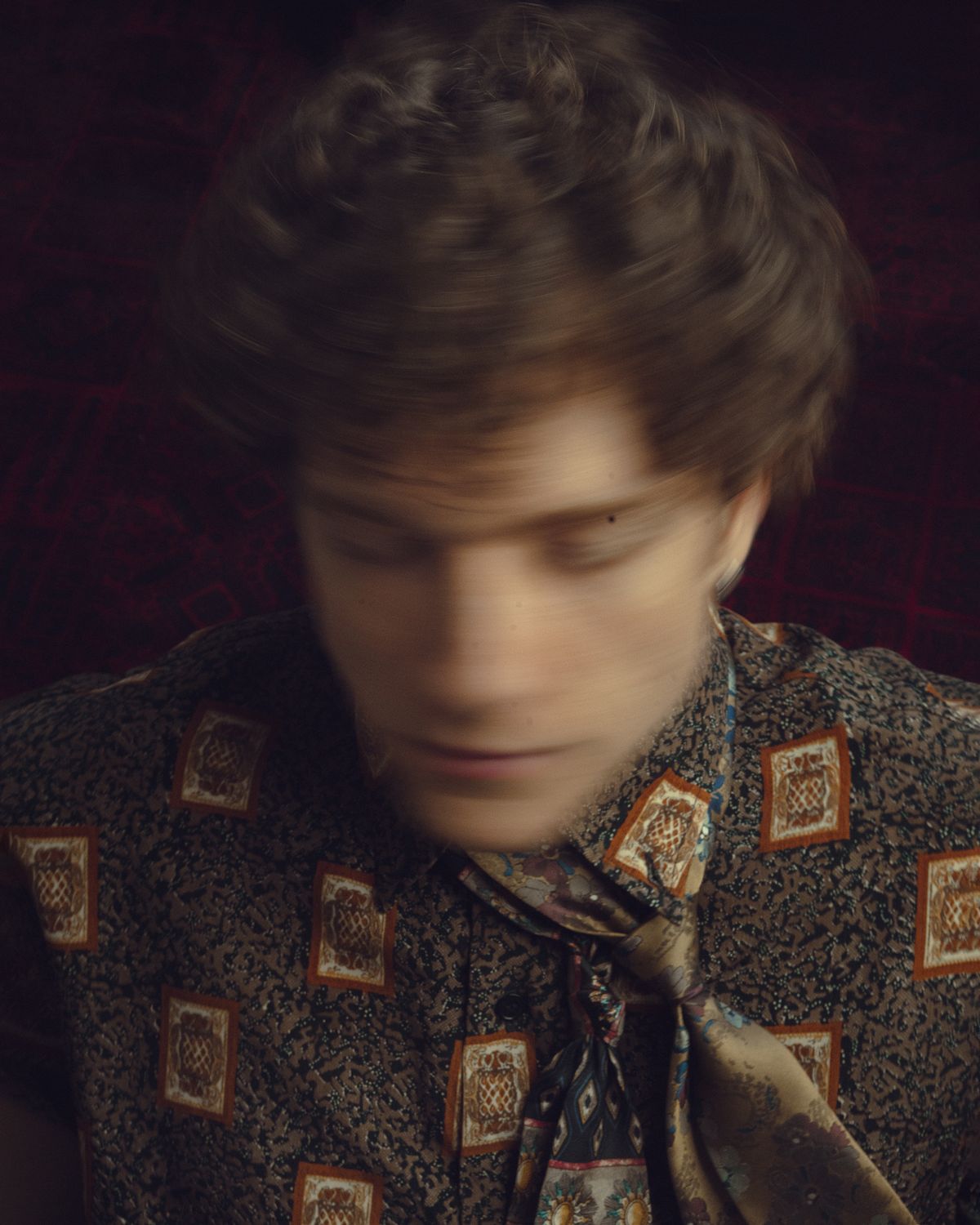 Patterned Portrait Artistic Portrait with Vintage Patterned Attire · Free Stock Photo