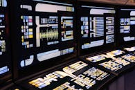 Futuristic Command Center Control Panels