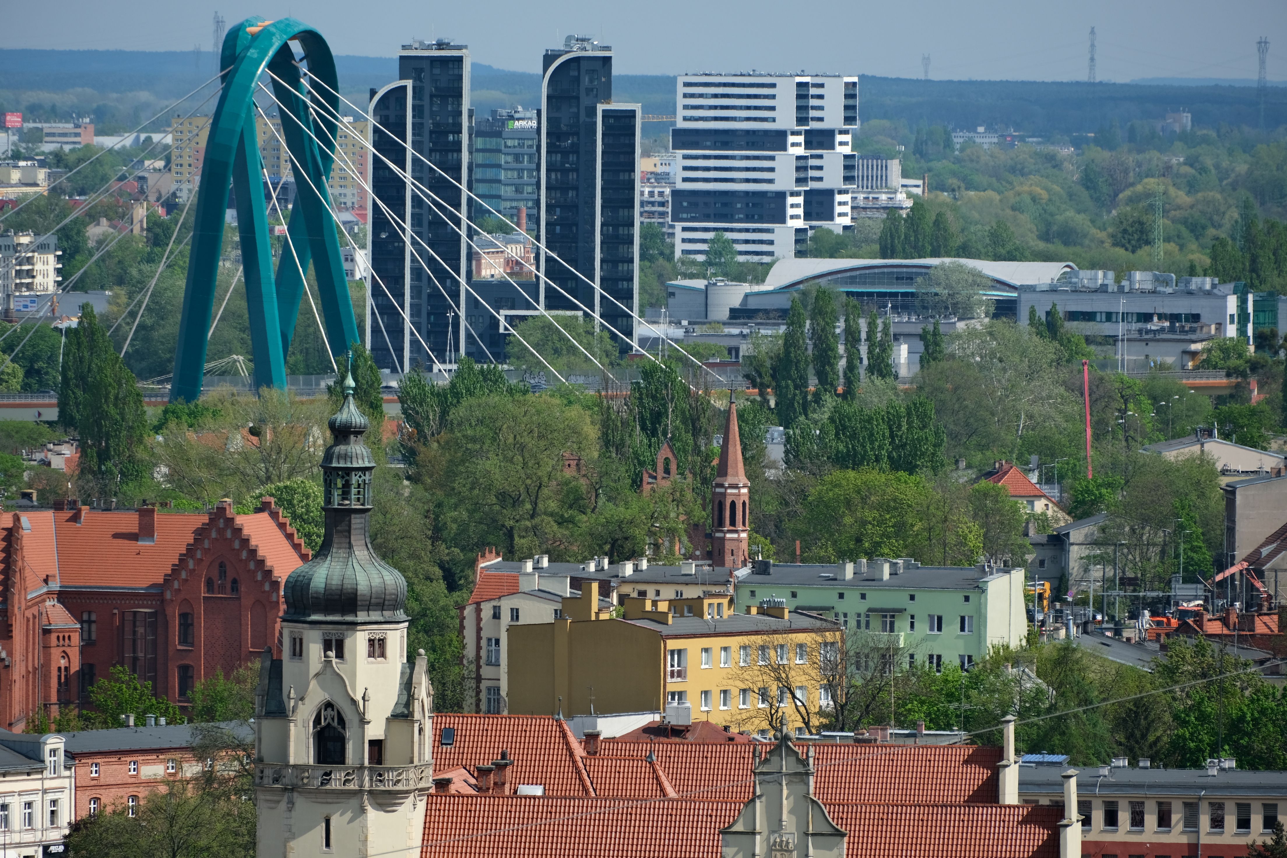 Panoramiczny Widok Na Panoramę Wrocławia Z Mostem · Darmowe zdjęcie z ...