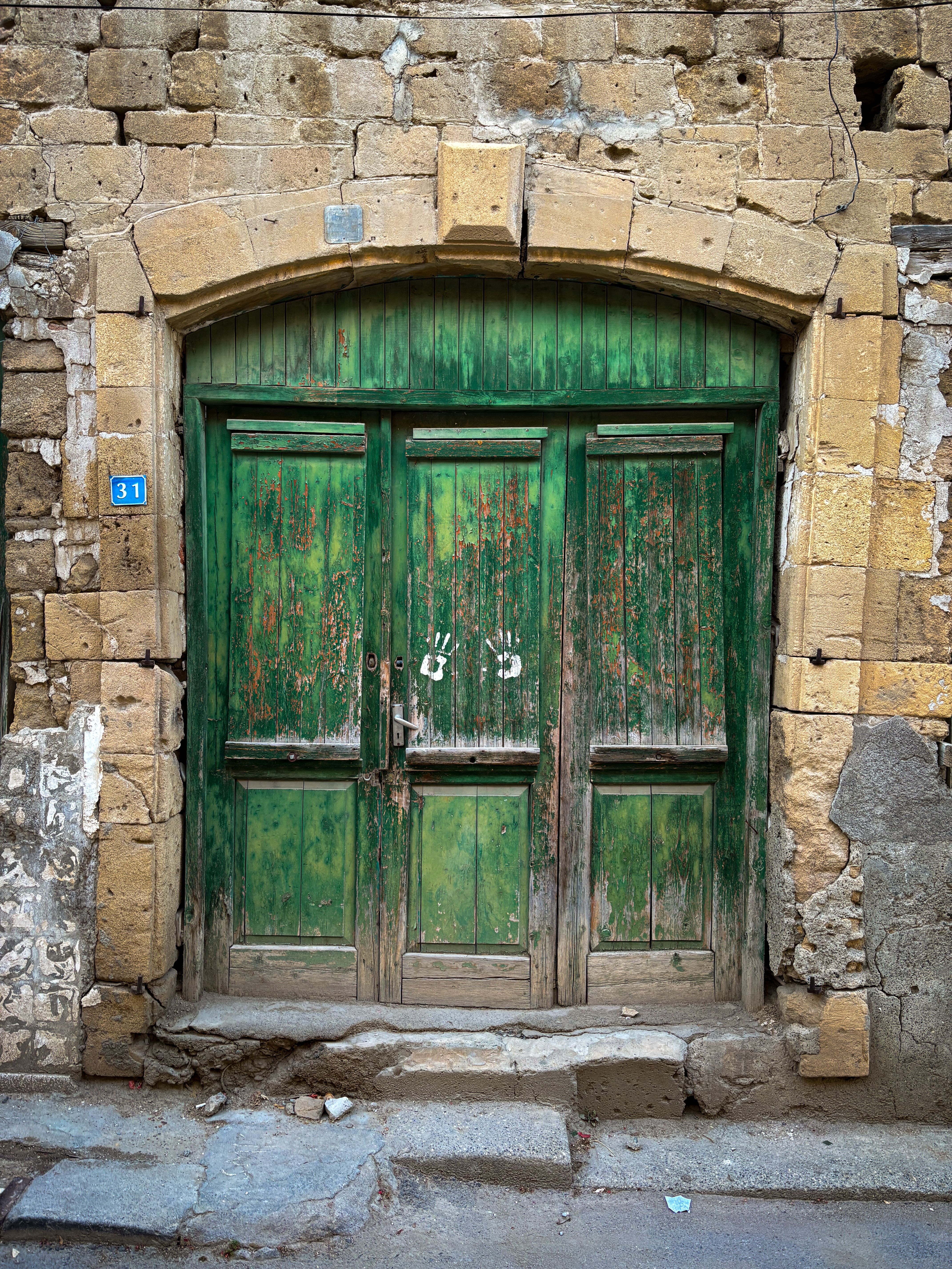 Weathered Green Door in Historic Nicosia · Free Stock Photo