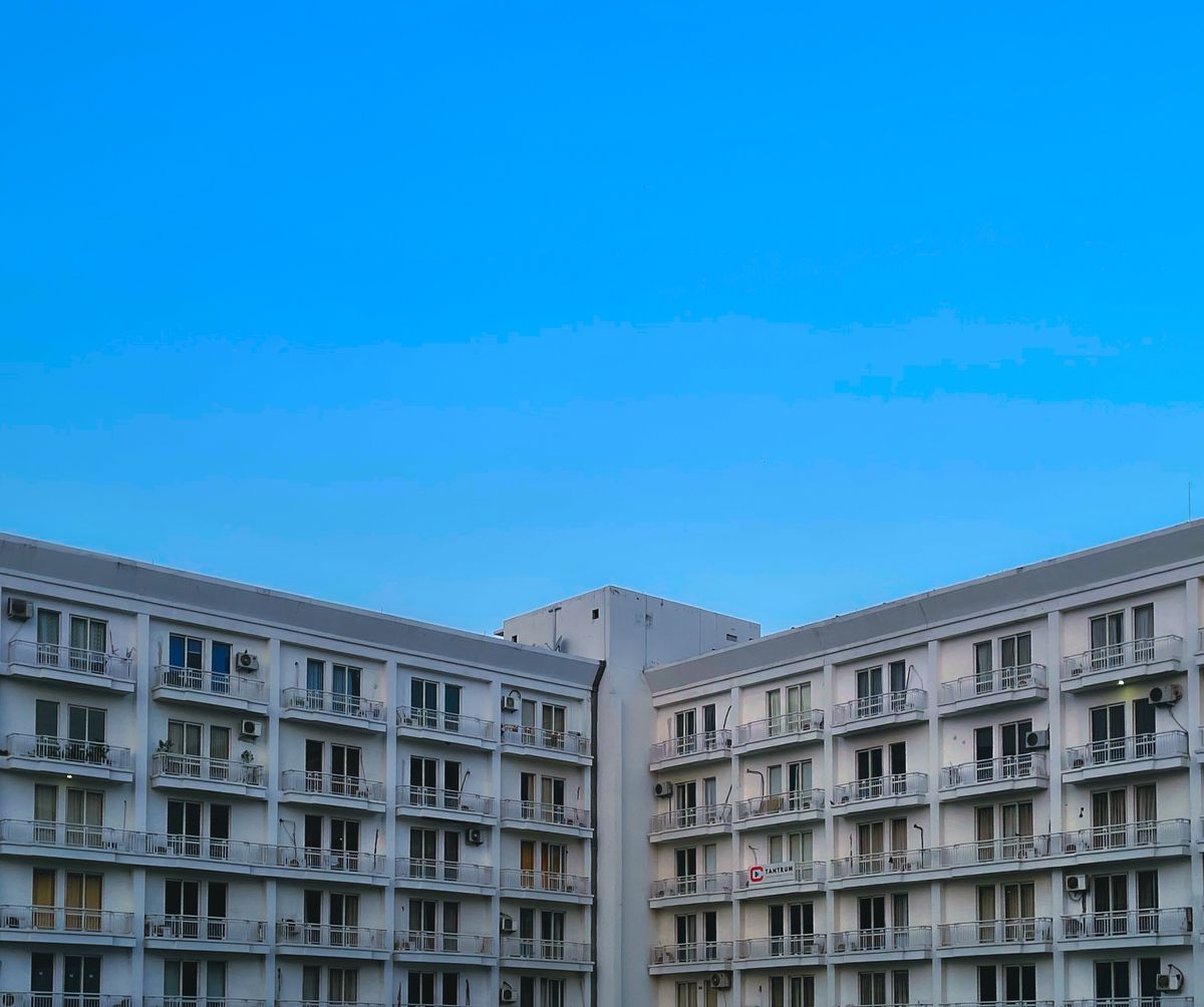 Modern residential apartment building in Lucknow, India