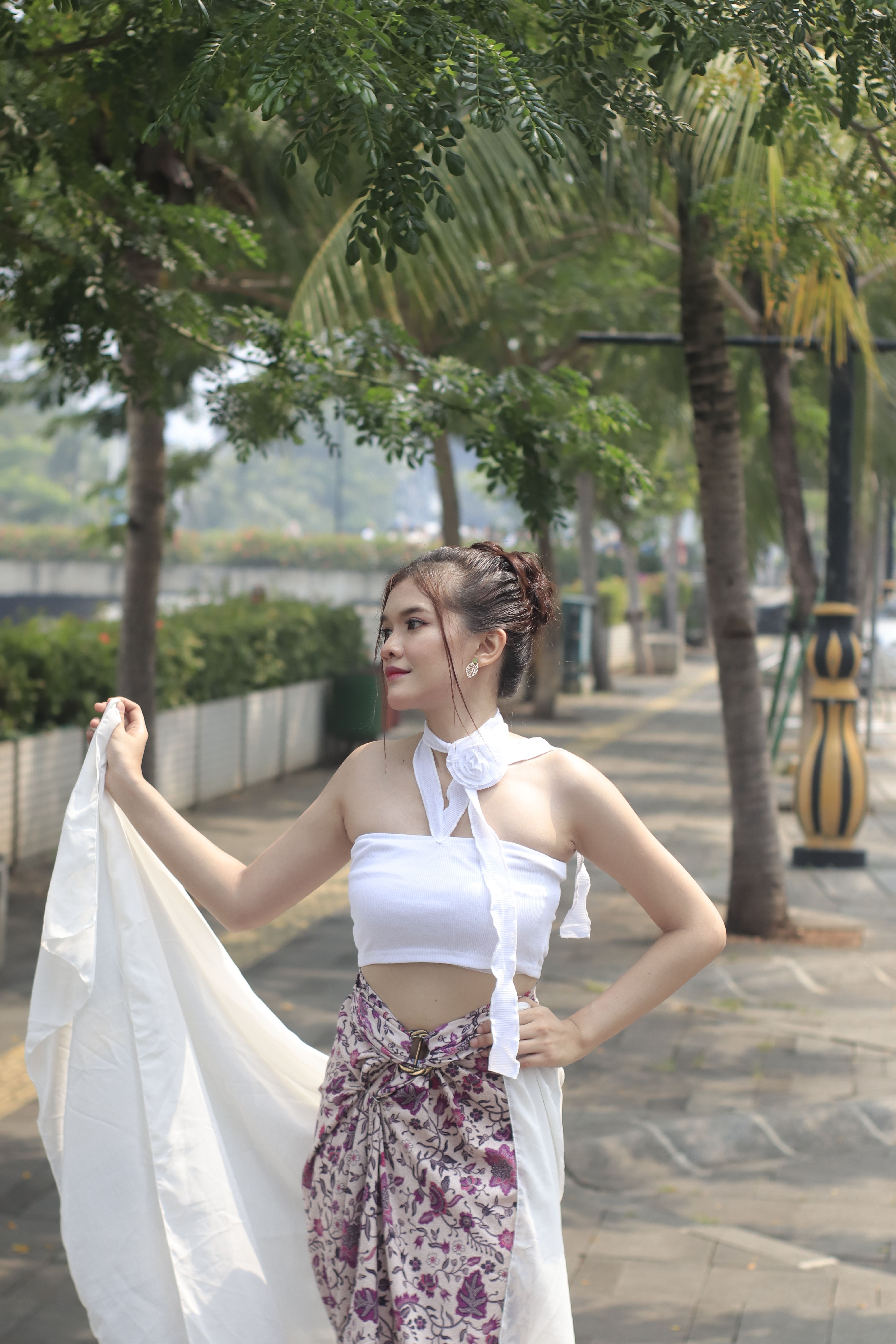 Young Woman in Traditional Dress Outdoors