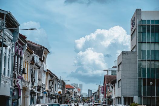 George Town street art and shophouses — Penang