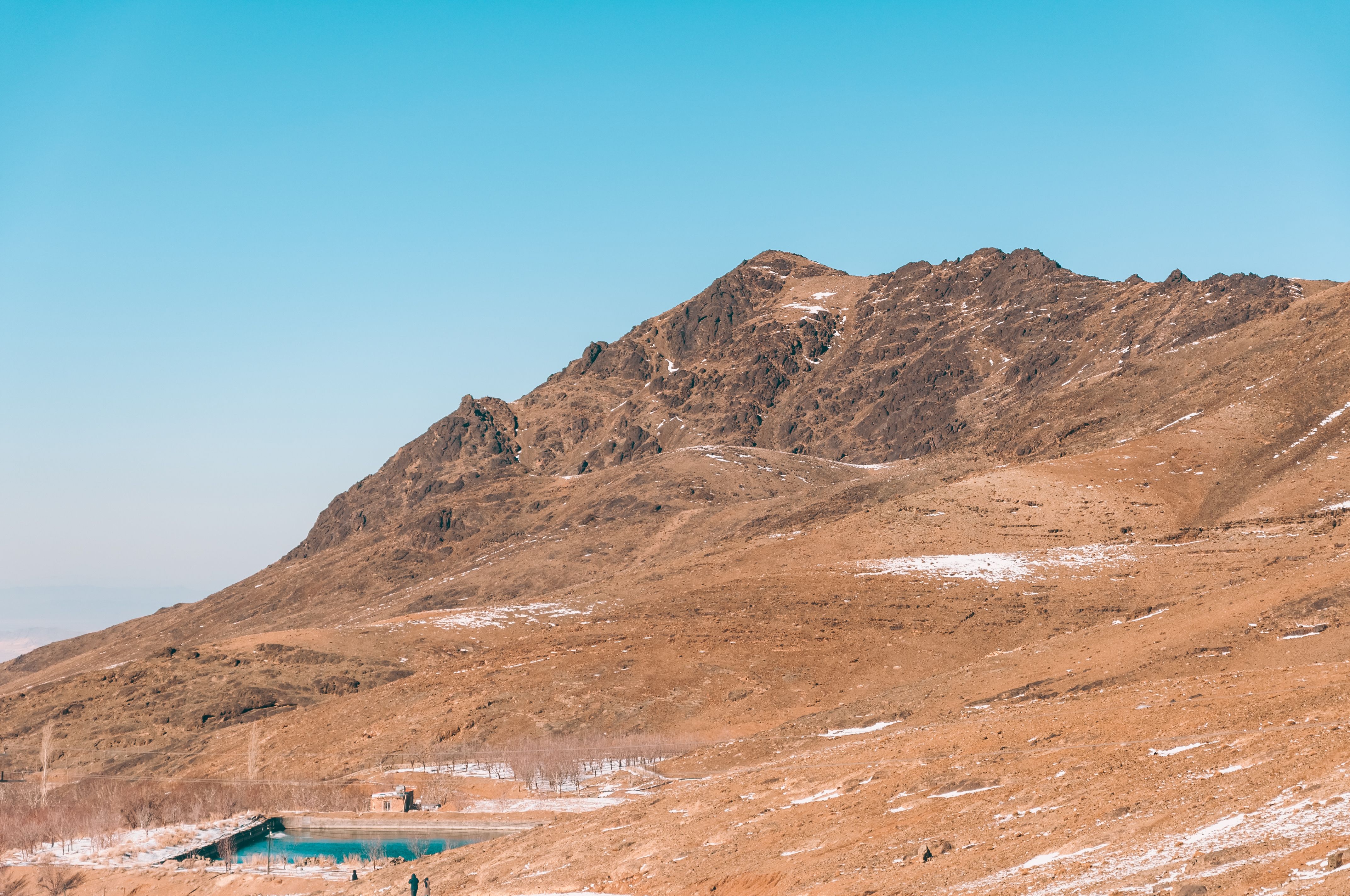 Scenic Mountain Landscape with Clear Blue Sky · Free Stock Photo