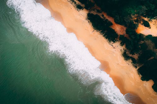 Free Aerial Shot Of Body of Water  Stock Photo