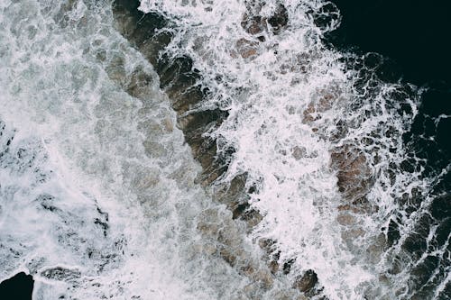 Aerial Photography of Ocean Splash