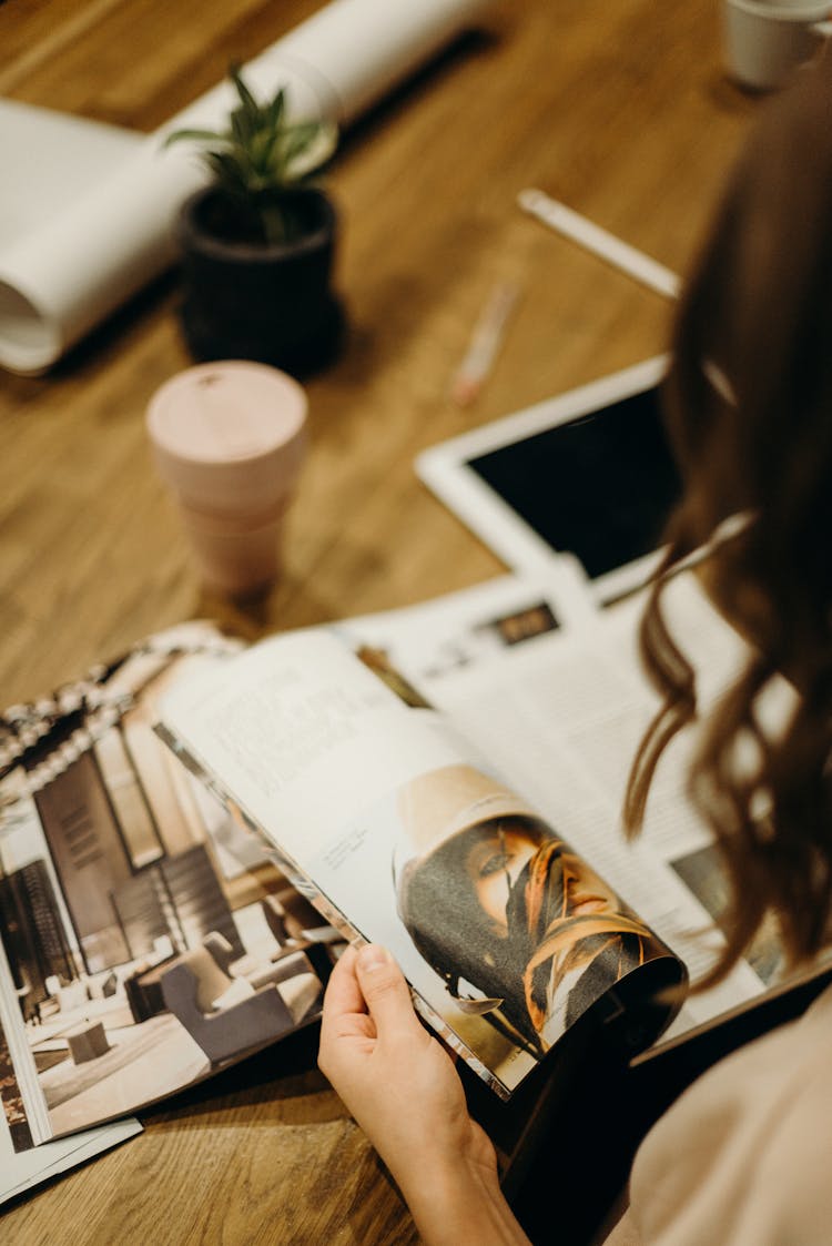 Woman Reading Magazine