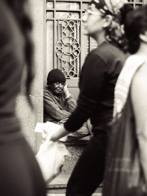 Free A black and white street scene capturing a candid moment in Belo Horizonte, Brazil. Stock Photo