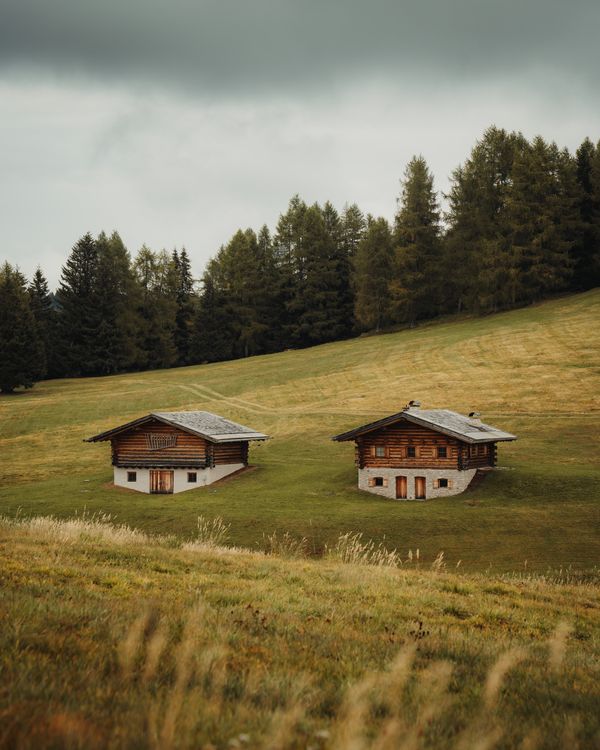 Rustic Cabins in Tranquil Countryside Setting · Free Stock Photo