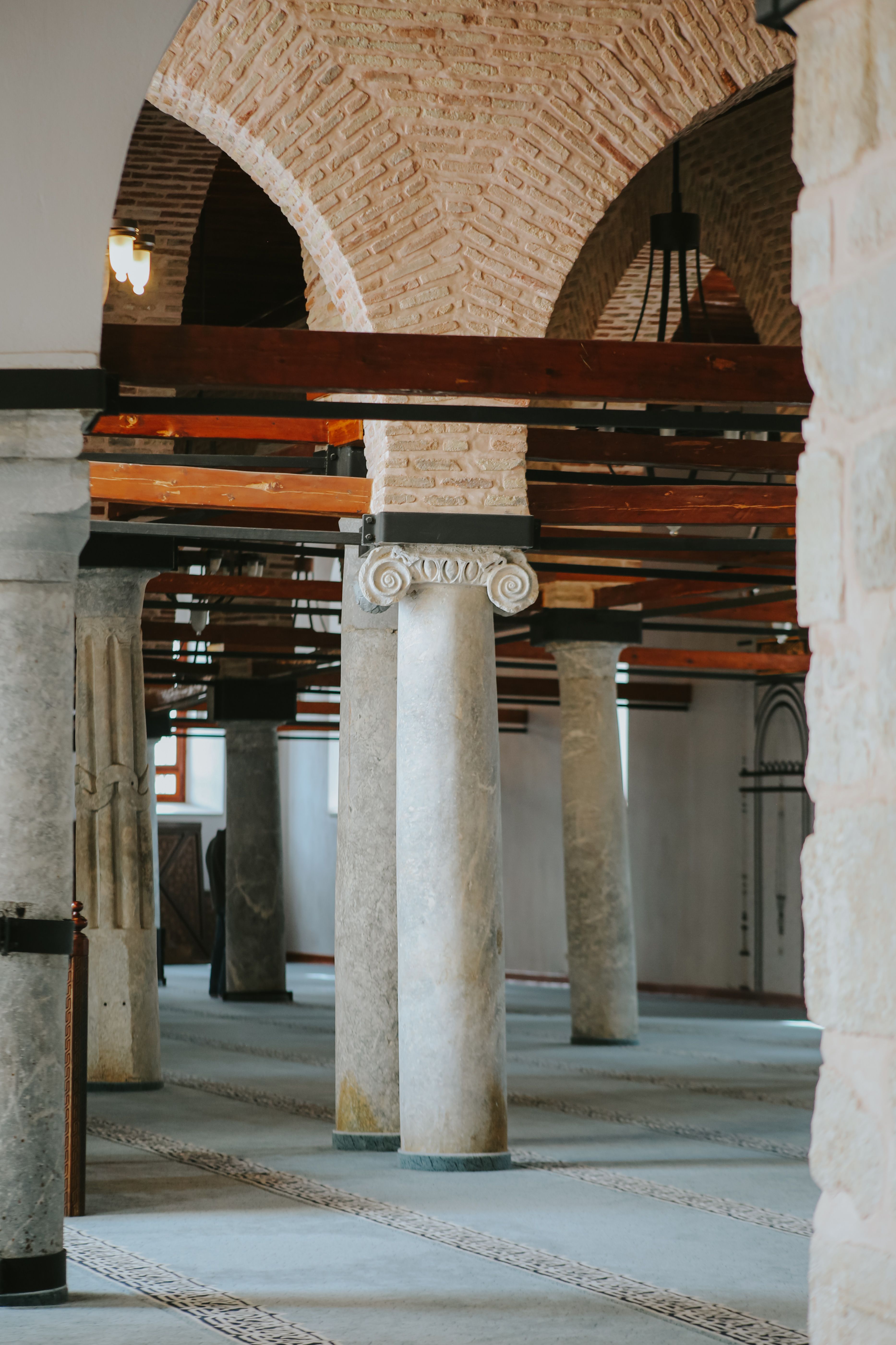 Historic Architectural Interior Arched Columns ·
