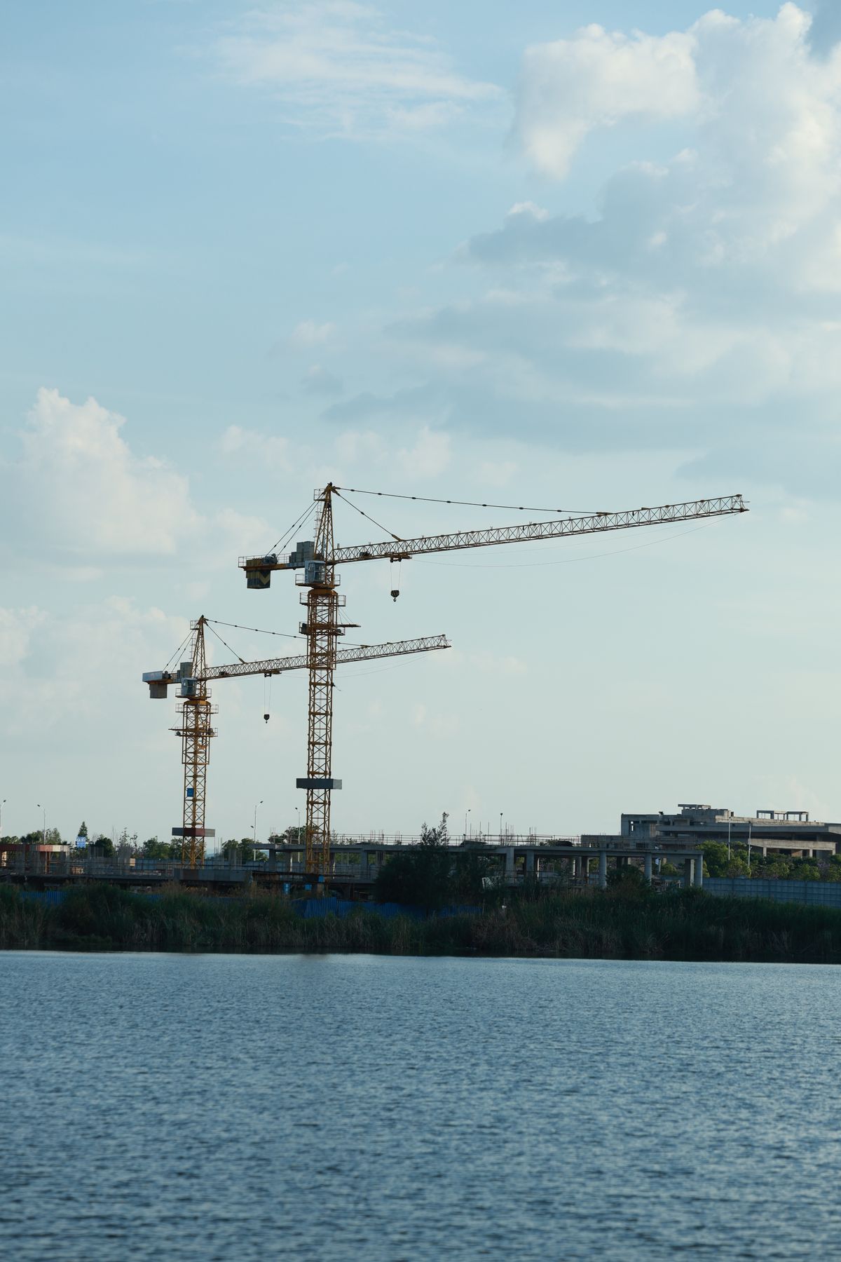 Tower crane on a construction site in Lebanon