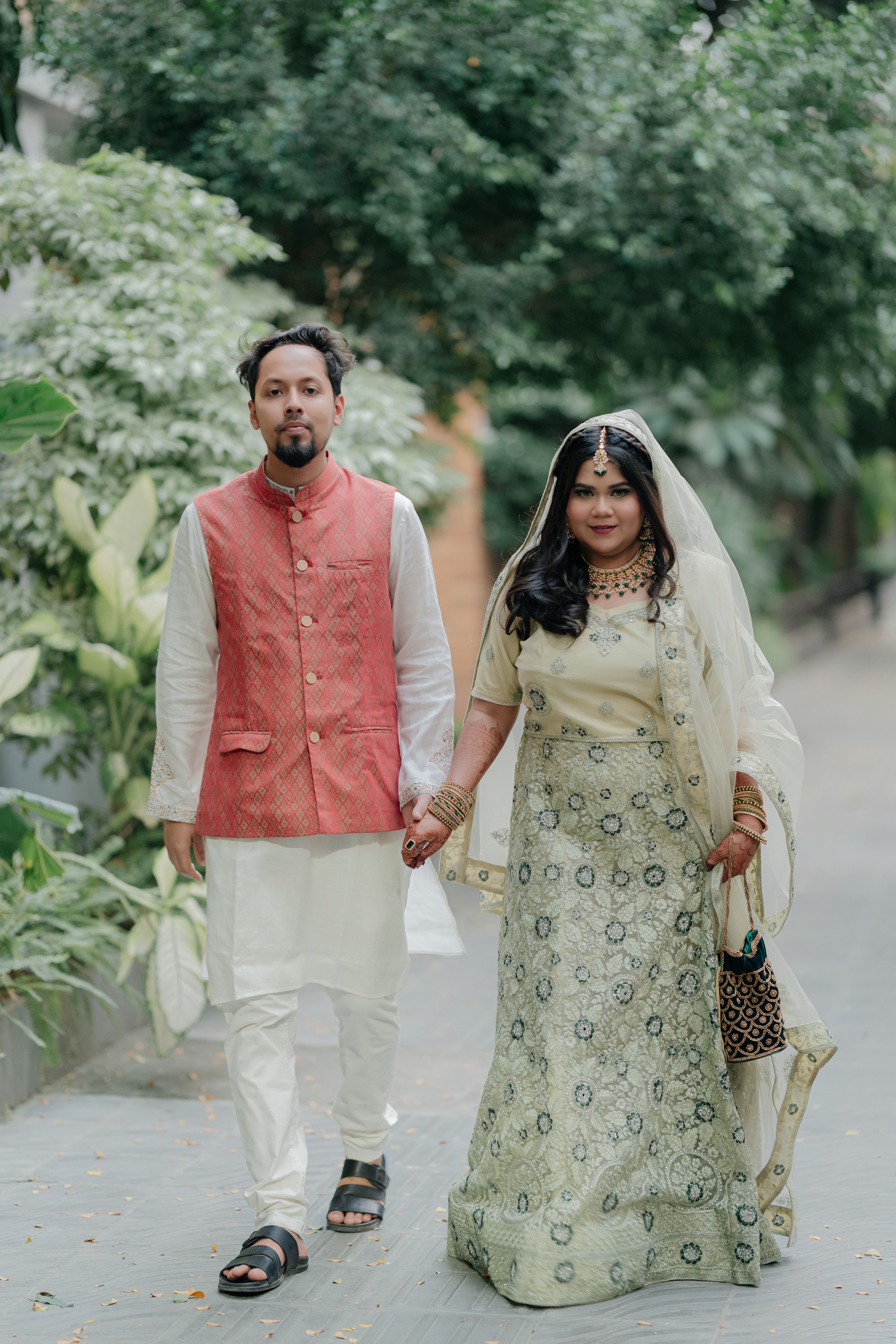 Elegant Couple in Traditional Wedding Attire · Free Stock Photo