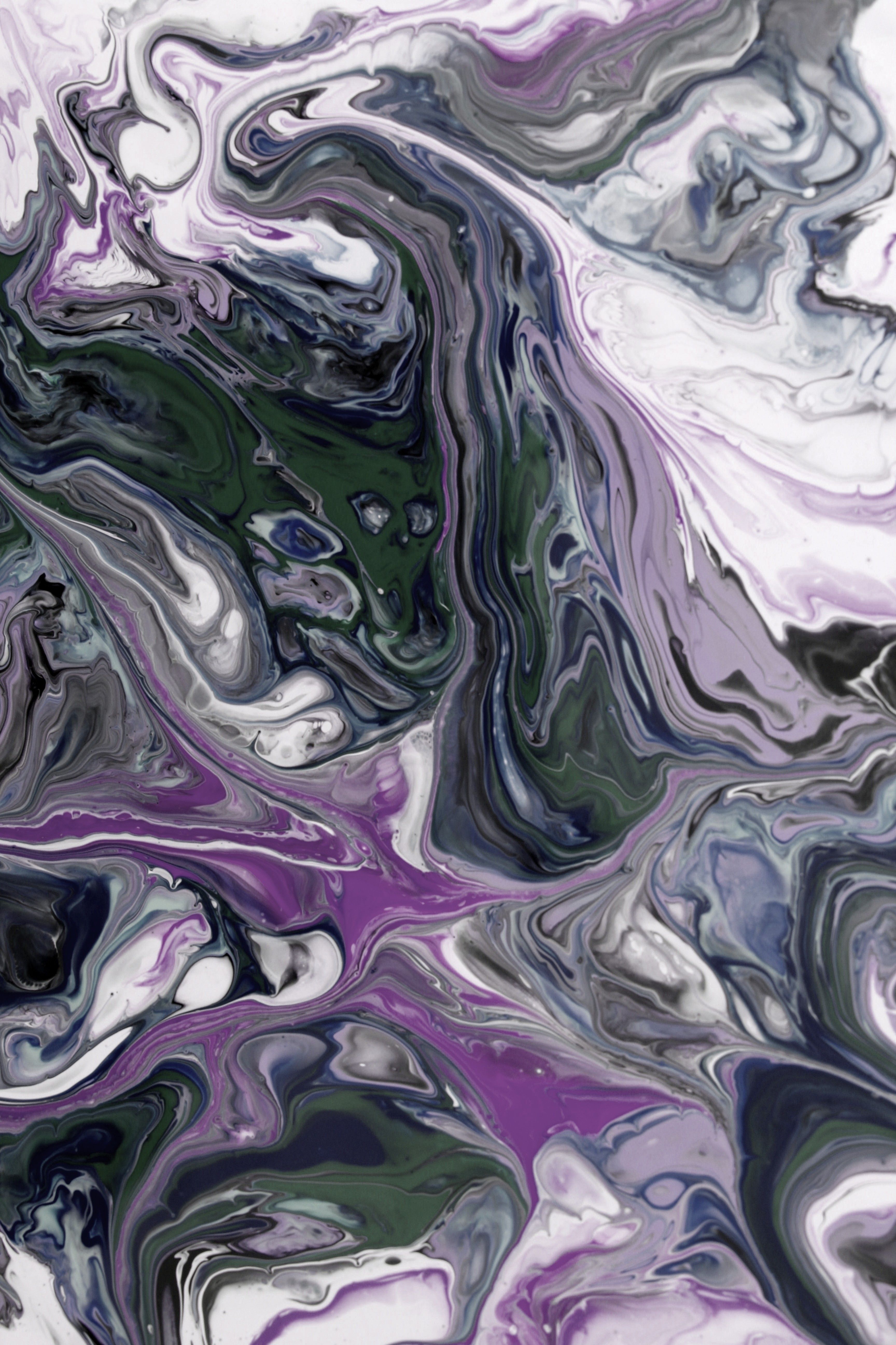 Abstract Swirling Paint Patterns in Vibrant Colors · Free Stock Photo