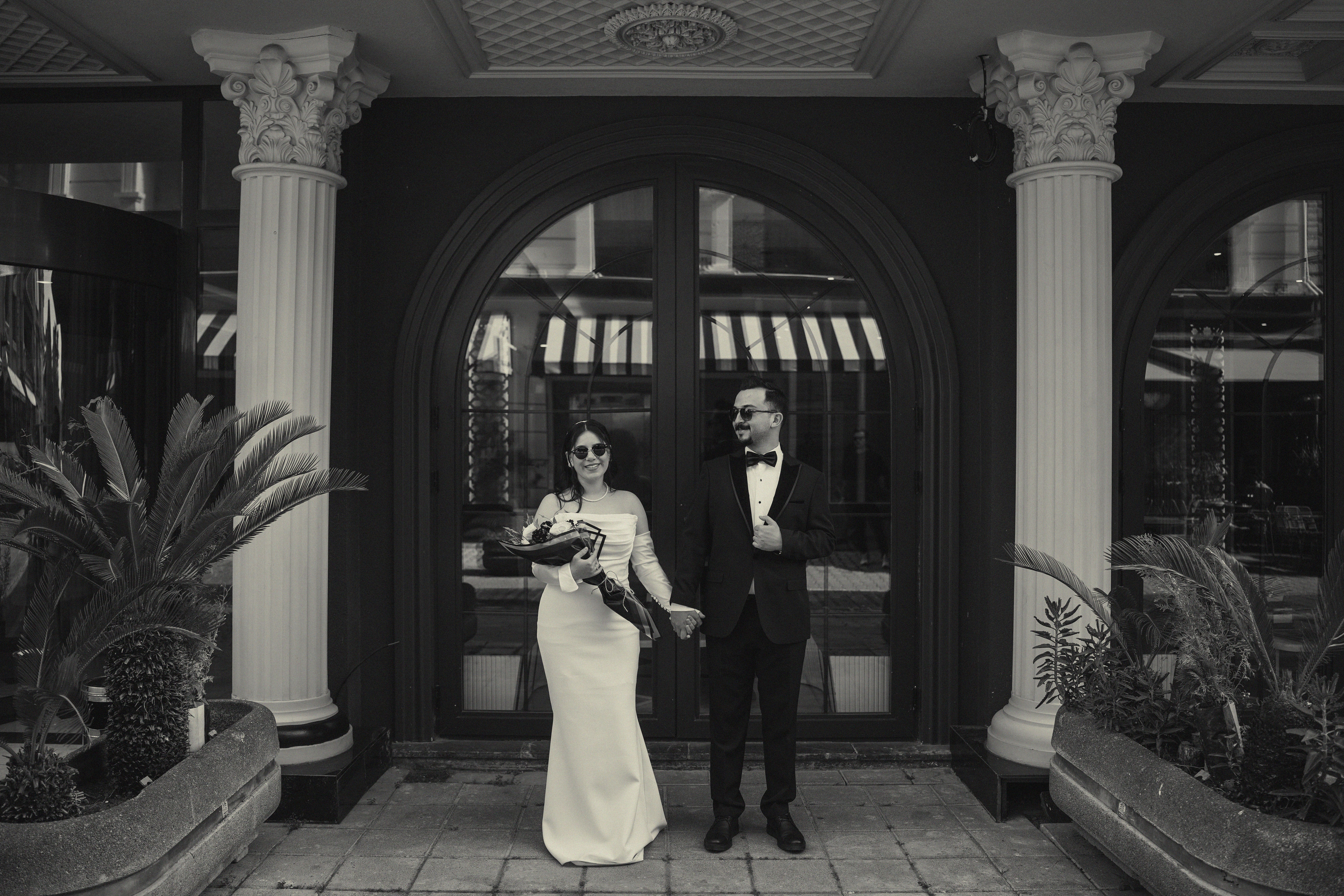 Combinación blanco negro falda cuerpo vestido novia