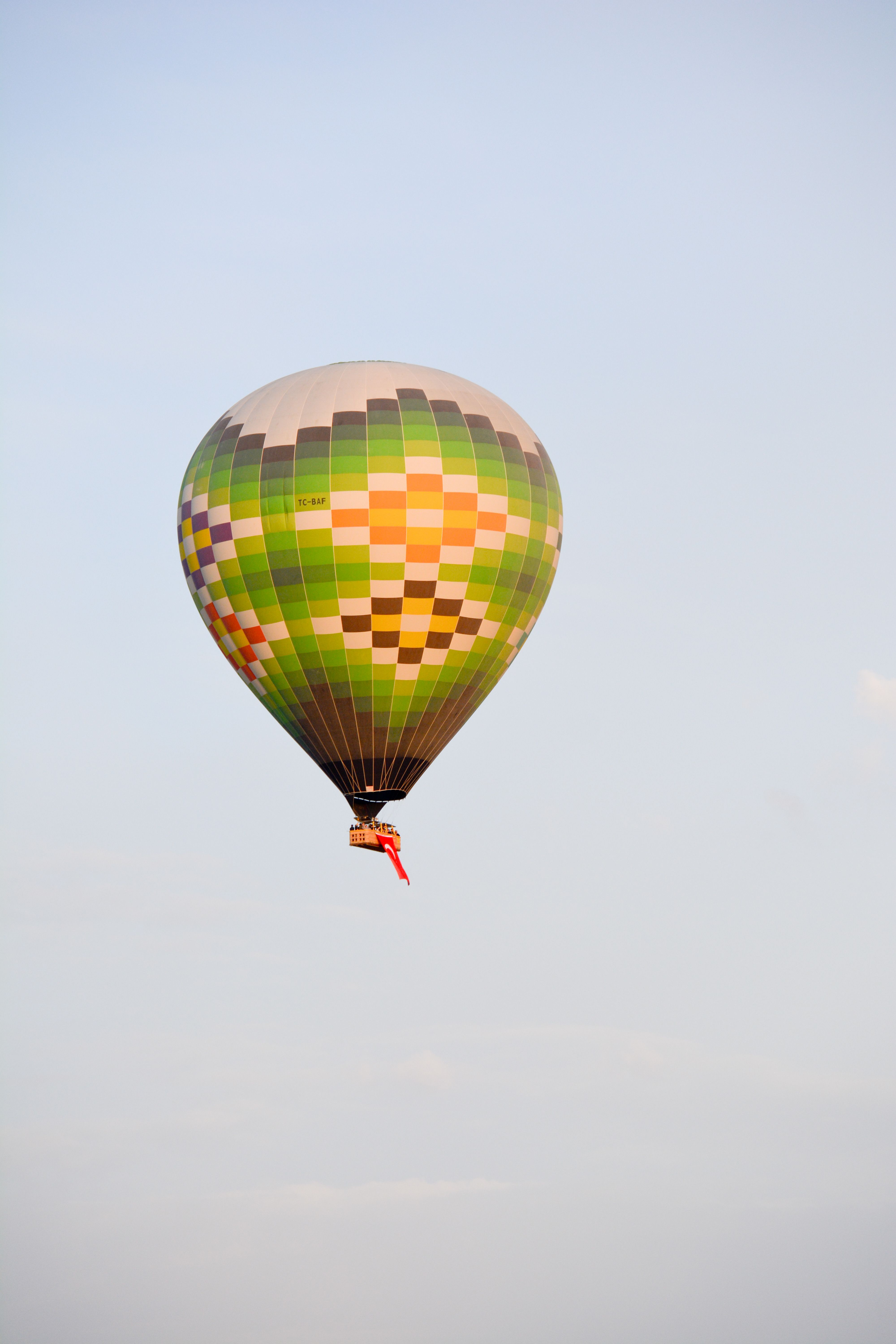 Colorful Hot Air Balloon in Blue Sky · Free Stock Photo