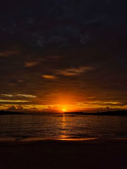 Captivating sunset view over the coastline in Espírito Santo, Brazil with vibrant colors.