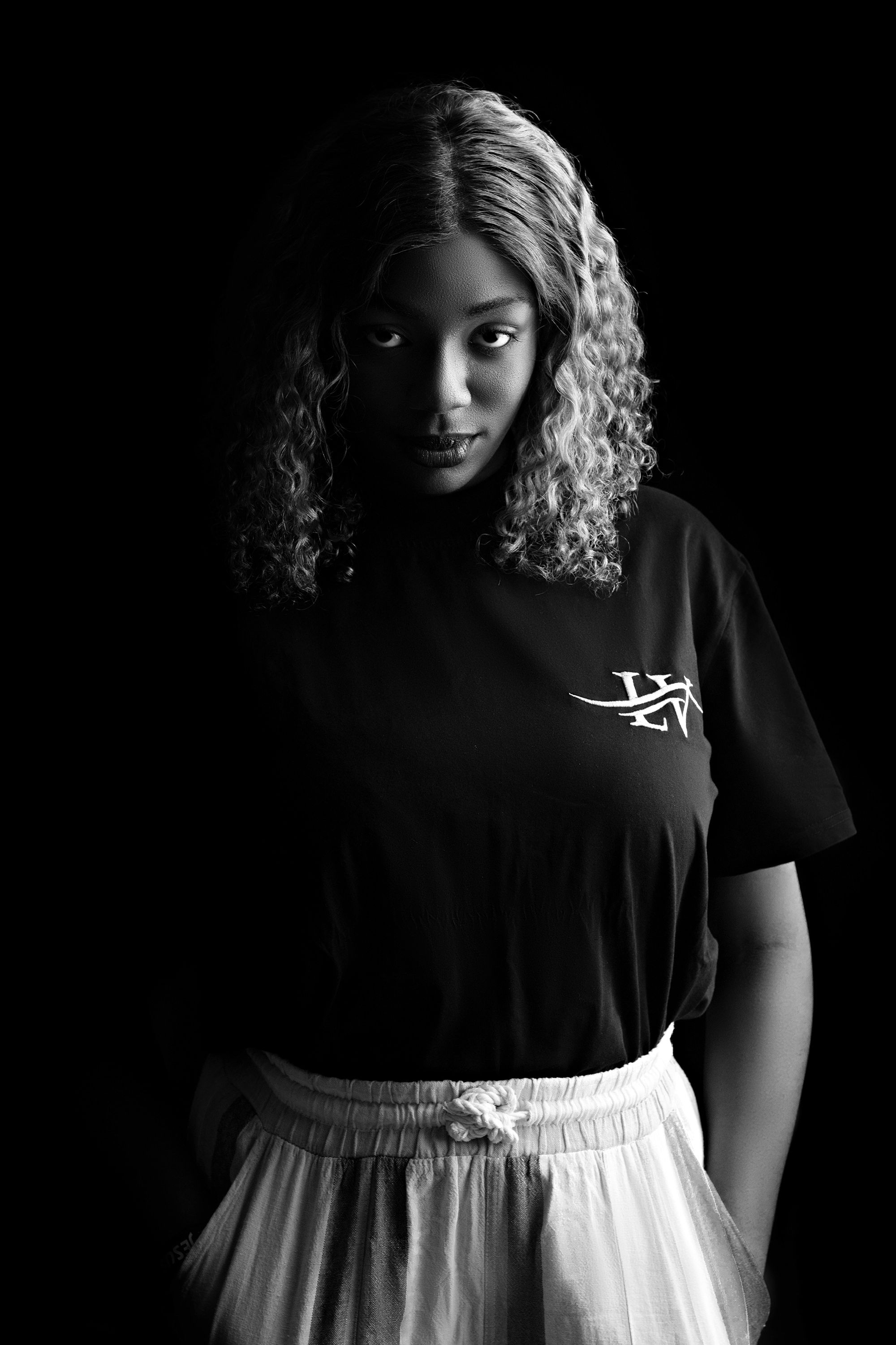 Striking Black and White Portrait of a Young Woman · Free Stock Photo