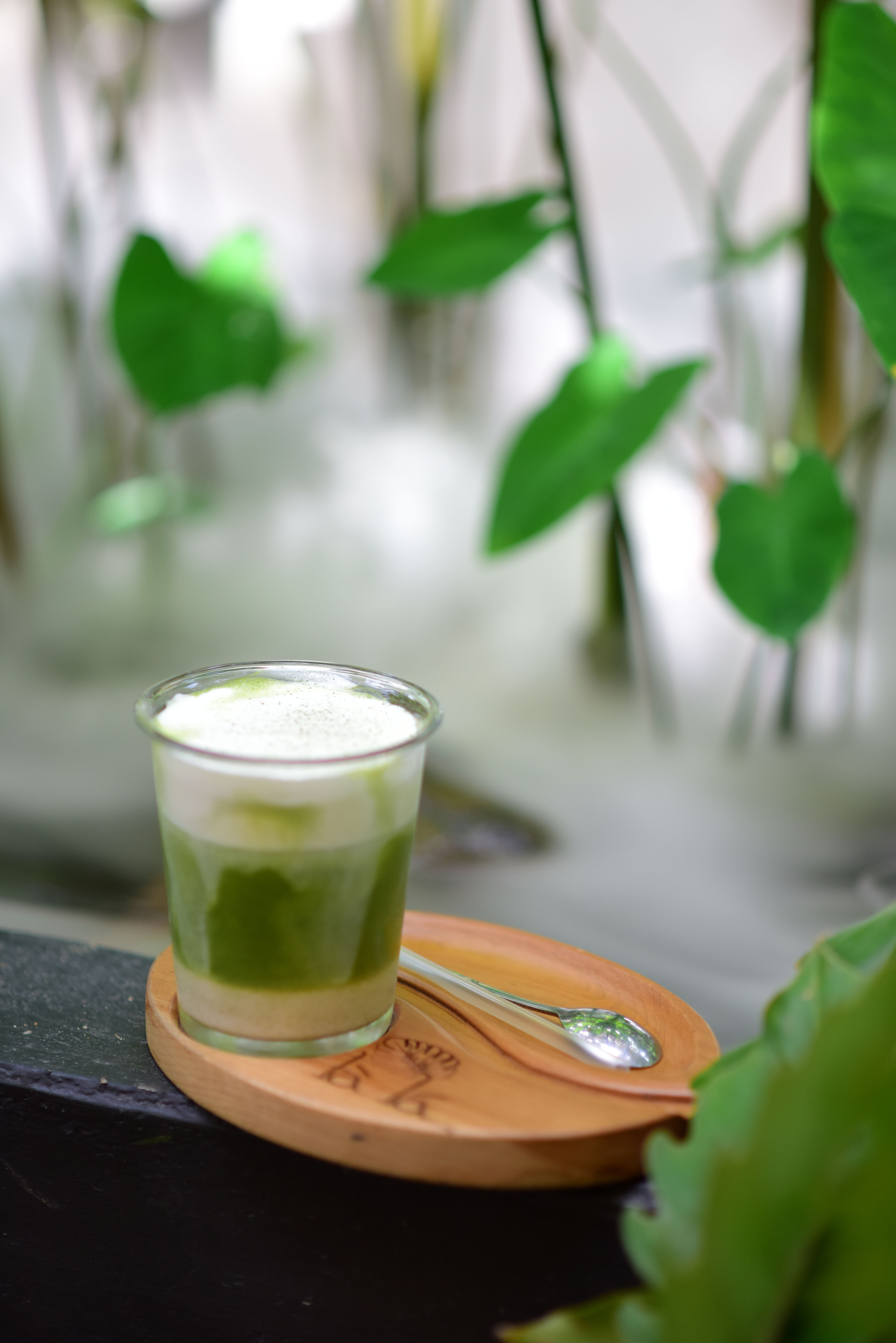 Refreshing Iced Matcha Latte on Outdoor Table · Free Stock Photo