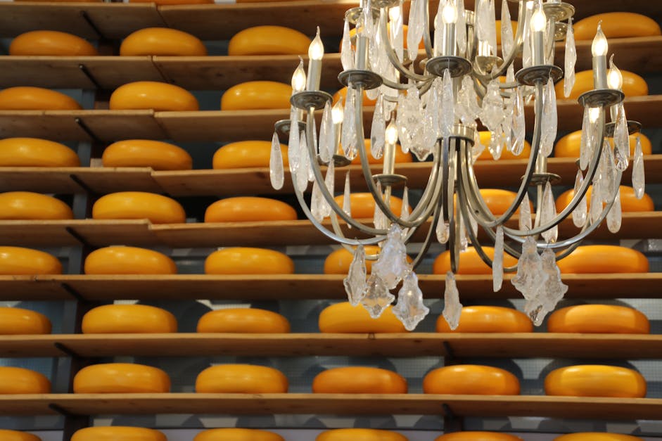 Free stock photo of chandelier, cheese, dutch