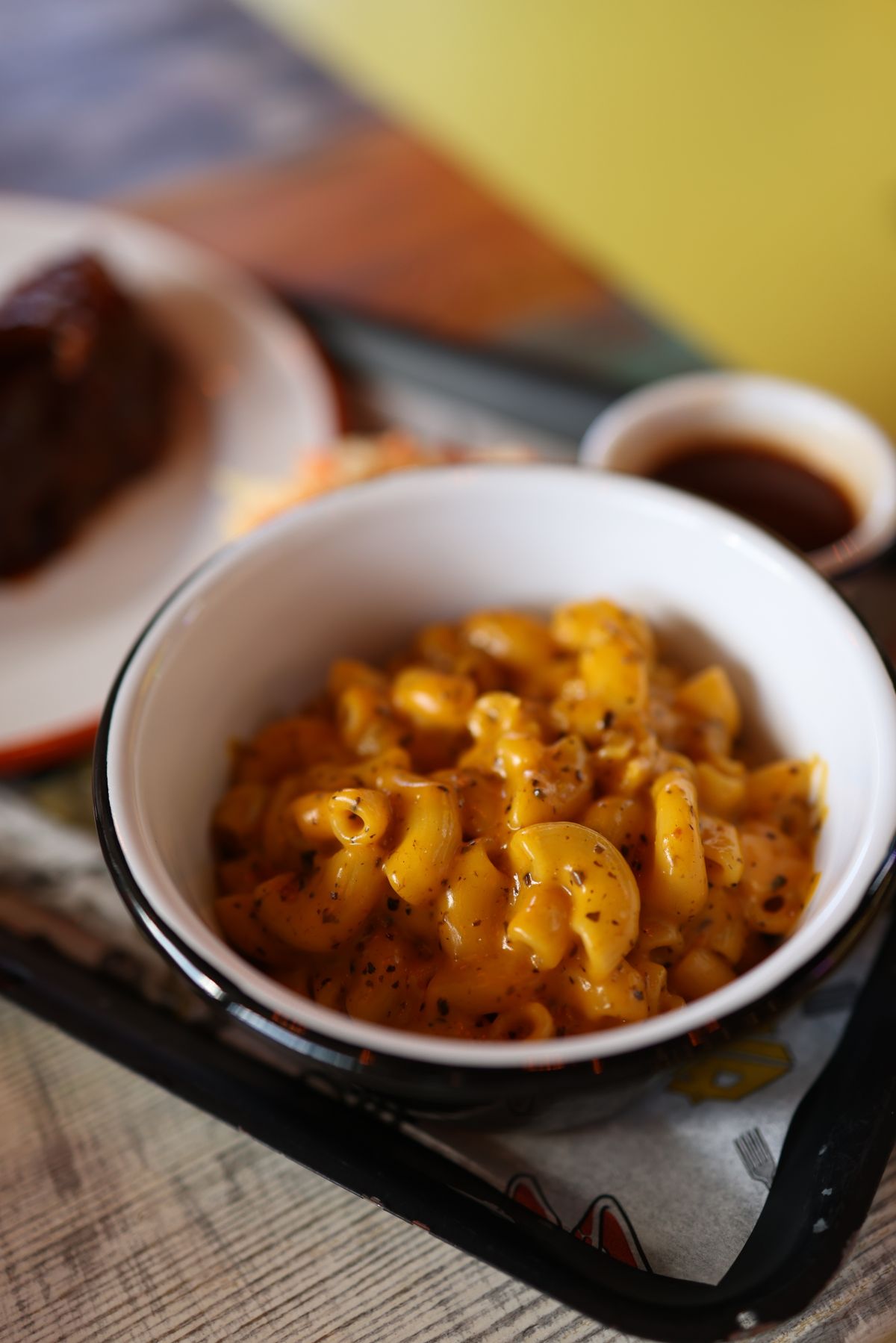 Creamy macaroni and cheese in a bowl