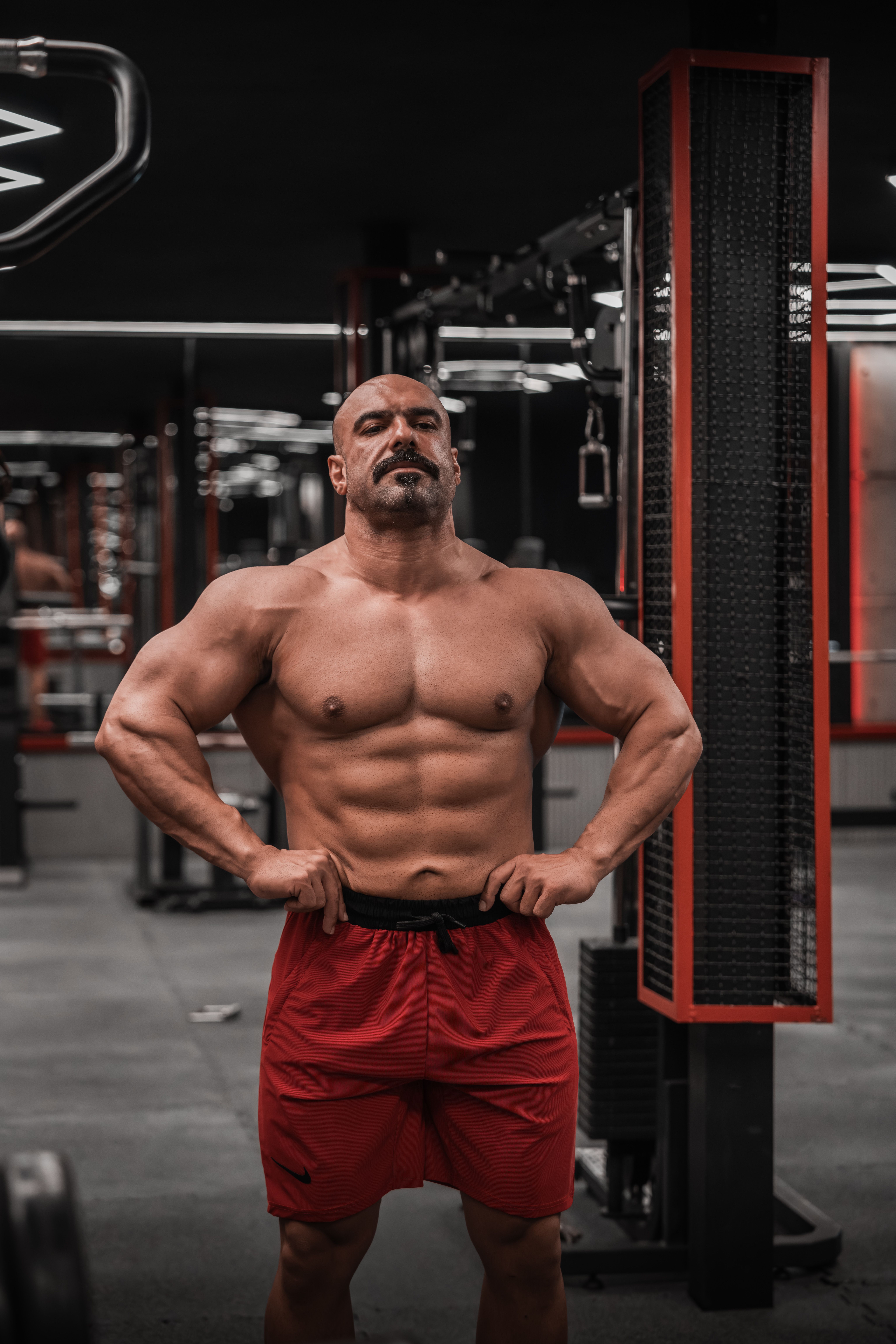 Muscular Bodybuilder posing in Modern Gym · Free Stock Photo