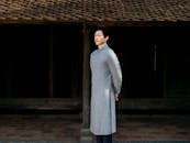 Traditional Asian Fashion Portrait Outdoors