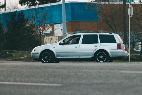 Free Stylish Silver Station Wagon Stock Photo