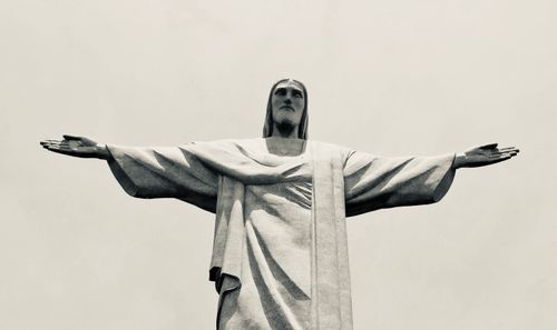 Free Black and white photo of Christ the Redeemer statue, Rio de Janeiro. Stock Photo