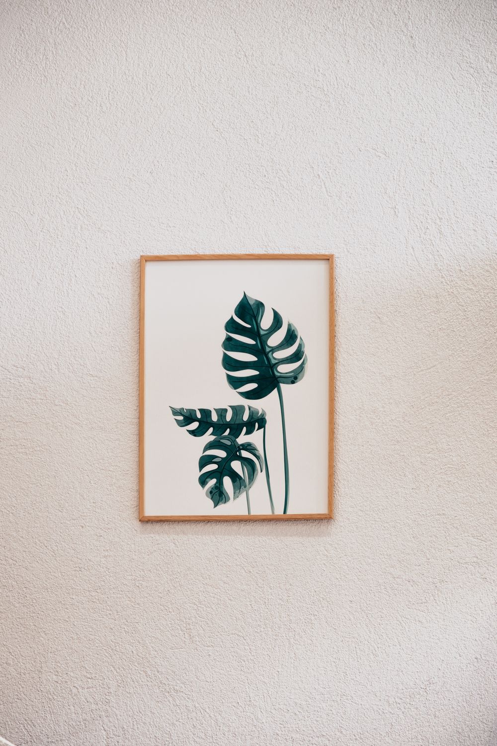 Wall art styled in a café