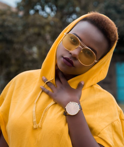 Woman Wearing Yellow Pullover