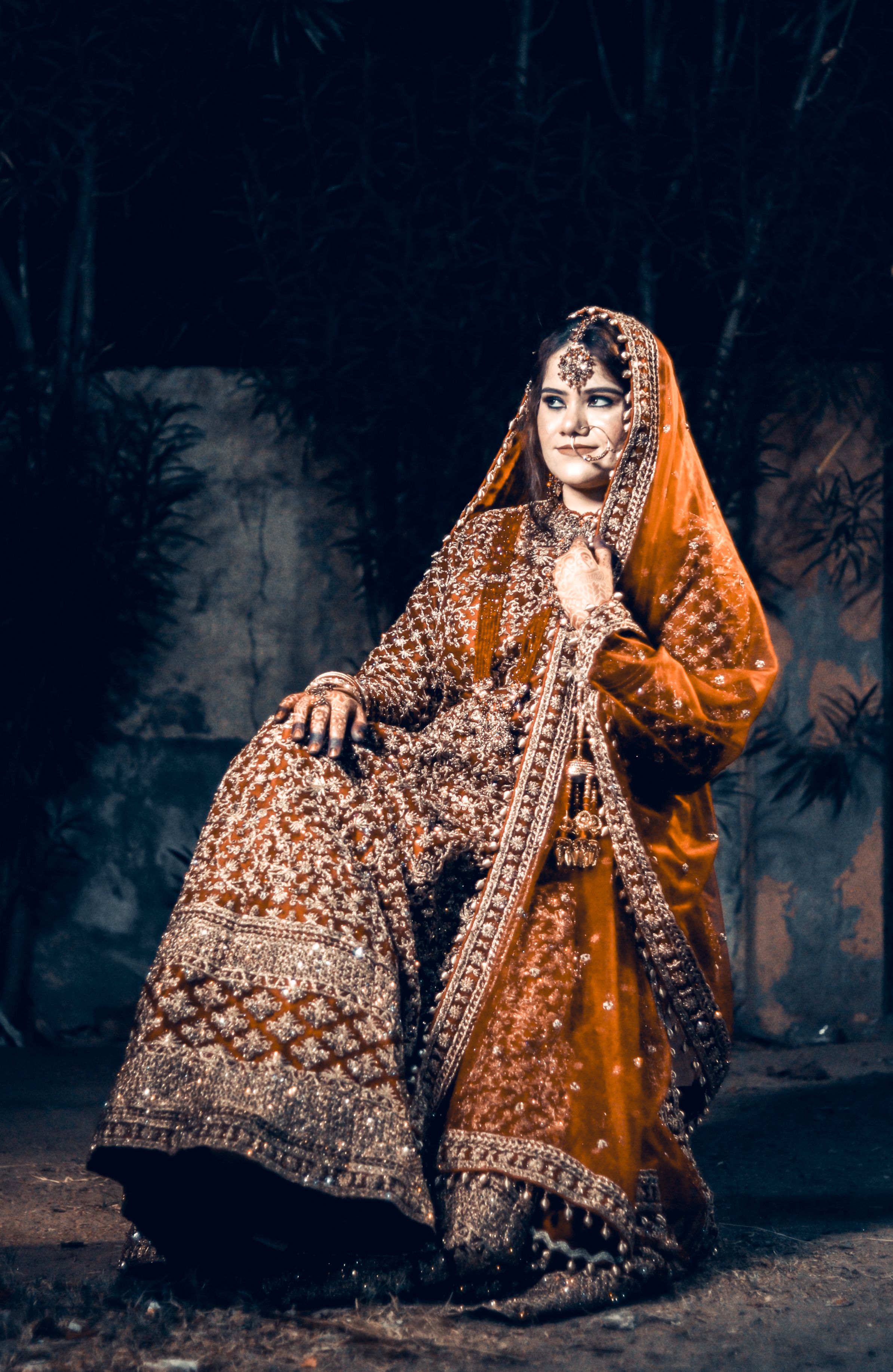 Elegant Bride in Traditional Indian Wedding Attire · Free Stock Photo