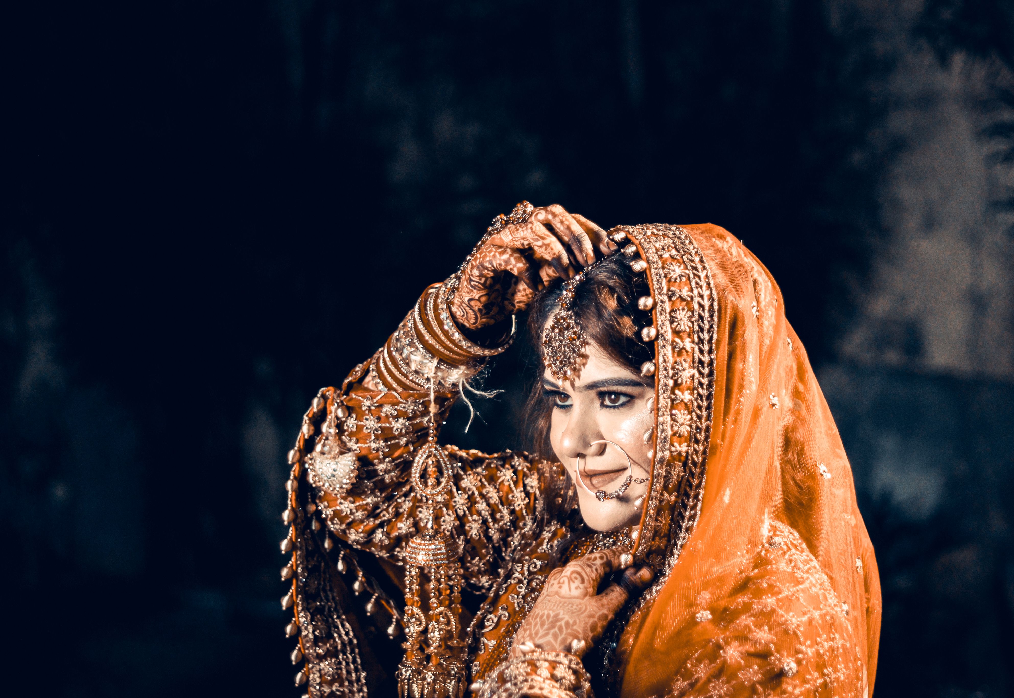 Stunning Indian Bride in Traditional Attire · Free Stock Photo