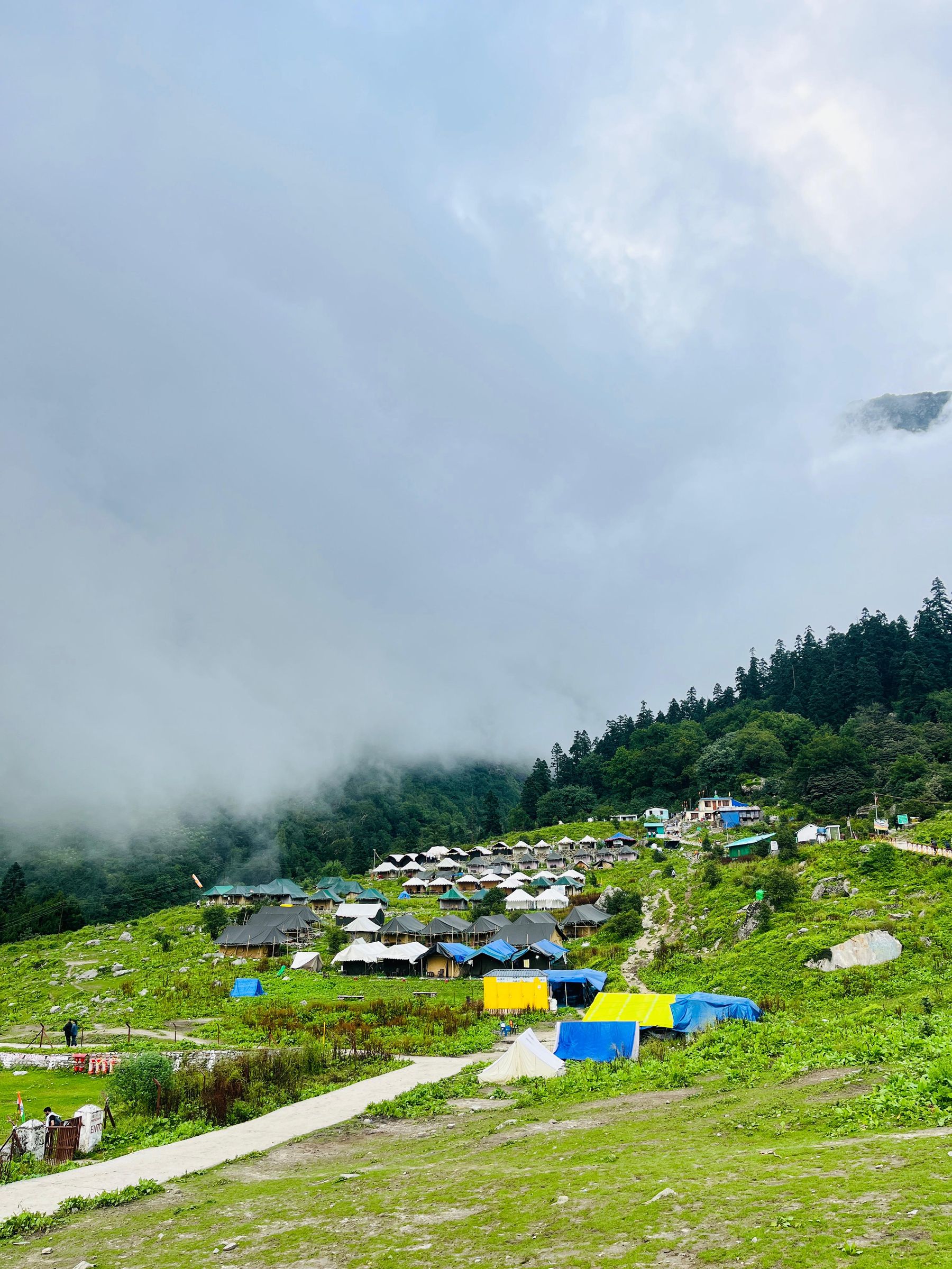 Valley of Flowers trekking camp landscape